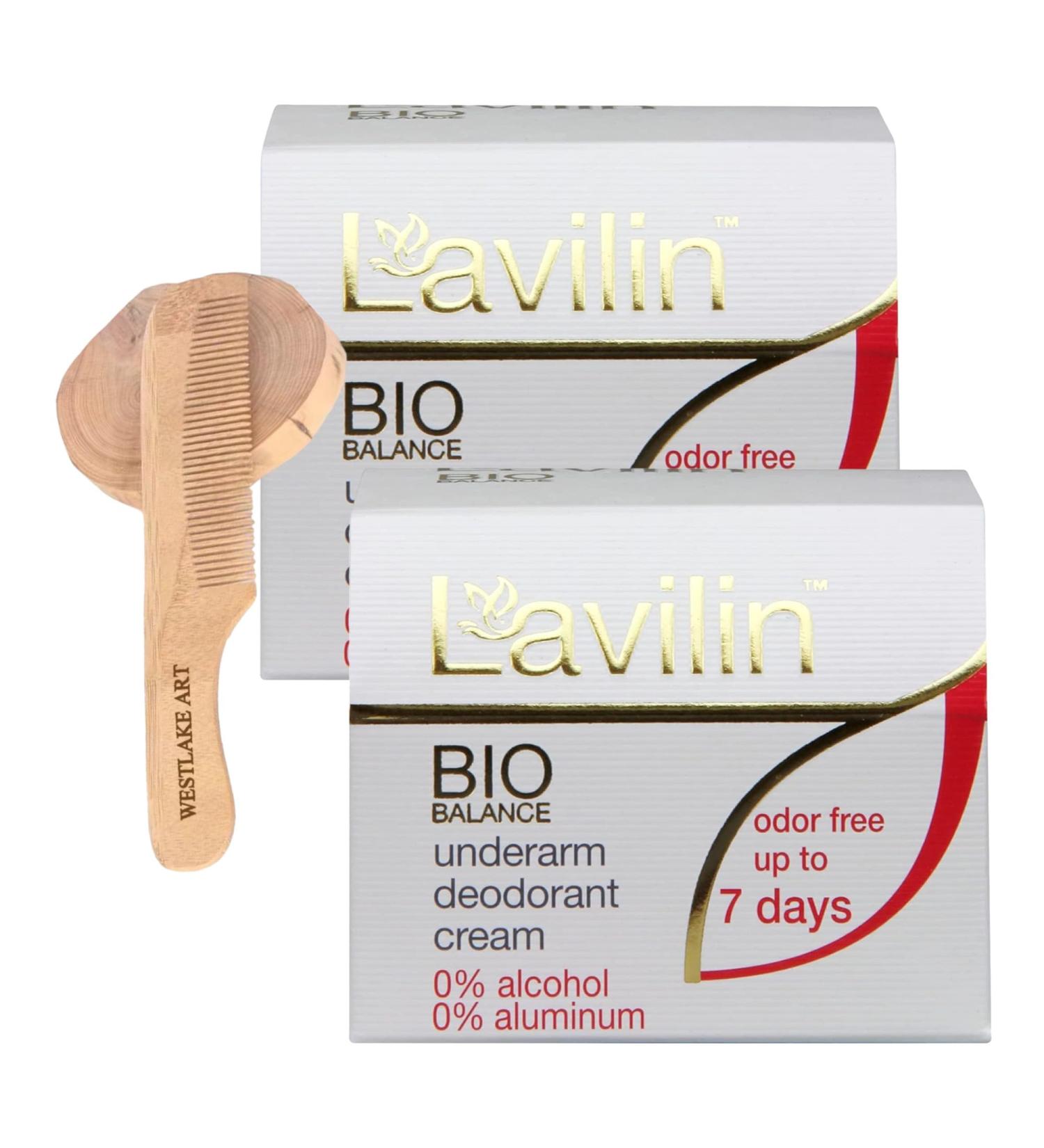 Aluminum-Free Cream Deodorant for Sensitive Skin | Long-Lasting 72-Hour Protection | Natural Ingredients | 0.44oz Lotion | Pack of 2 with Wooden Comb - Buy Online on GoSupps.com