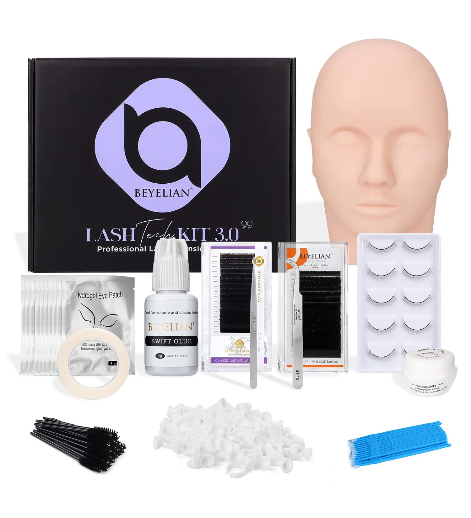 Professional Eyelash Extension Kit with Mannequin Head | BEYELIAN Lash Training Supplies - Buy Online on GoSupps.com