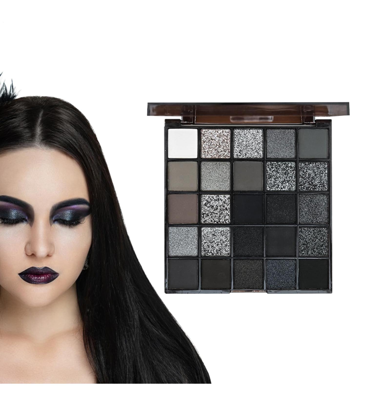 Palette de maquillage gothique - Kit Smokey Eye - 25 couleurs - Fard paupi res fum fonc - Long pigment en poudre - Nuances blouissantes spectaculaires - Kit pour un look artistique - Buy Online on GoSupps.com