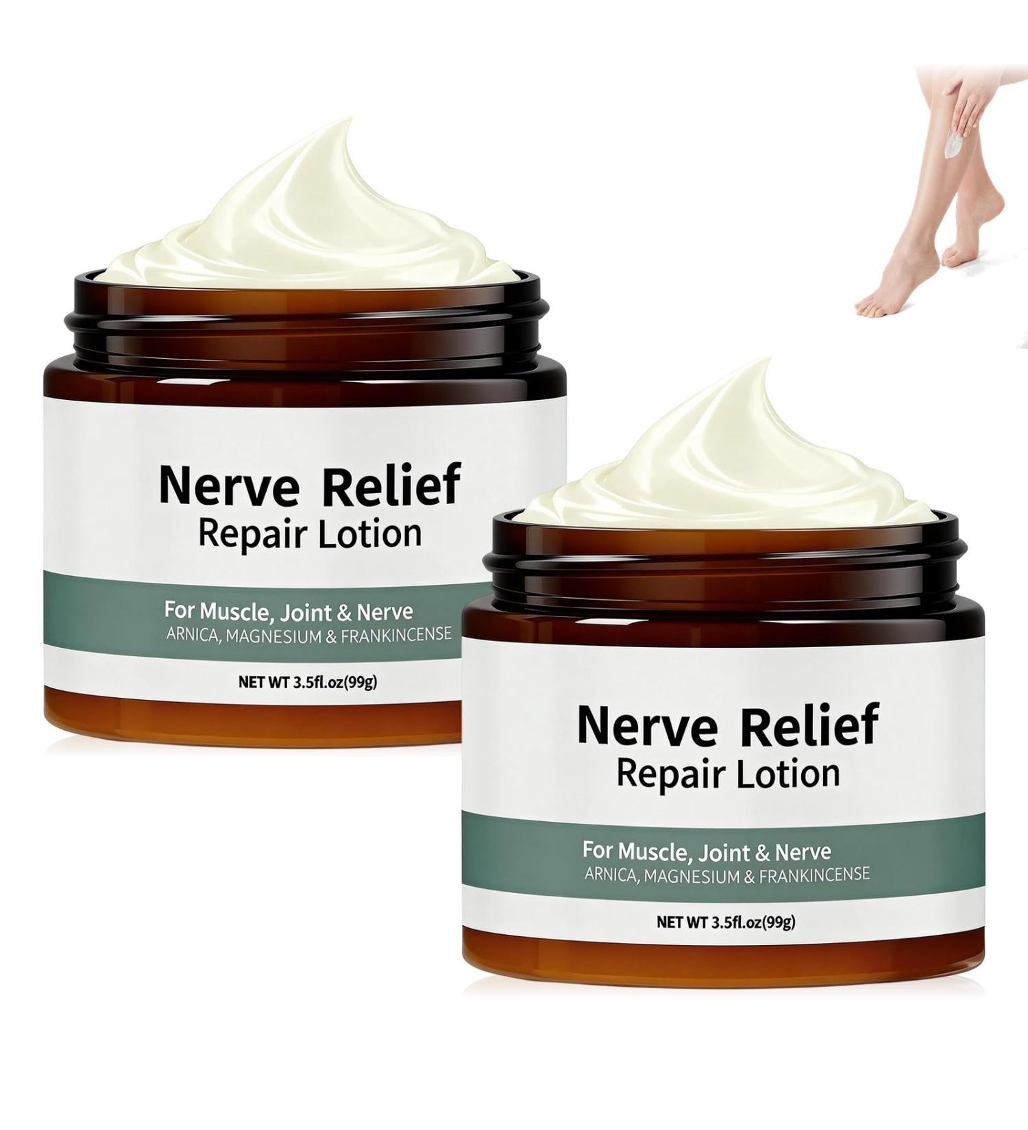 weispo 2PCS Nerve Cream Neuropathy Lotion with Arnica Natural Soothing For Joint Daily Nourishment for forKnee Hands Feet & Legs - Buy Online on GoSupps.com