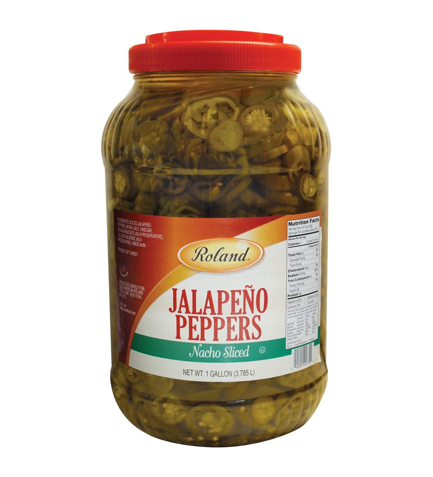 Roland Slice Jalapeno Peppers 128oz Jar - 1 Pack | Spicy Pickled Jalapenos - Buy Online on GoSupps.com