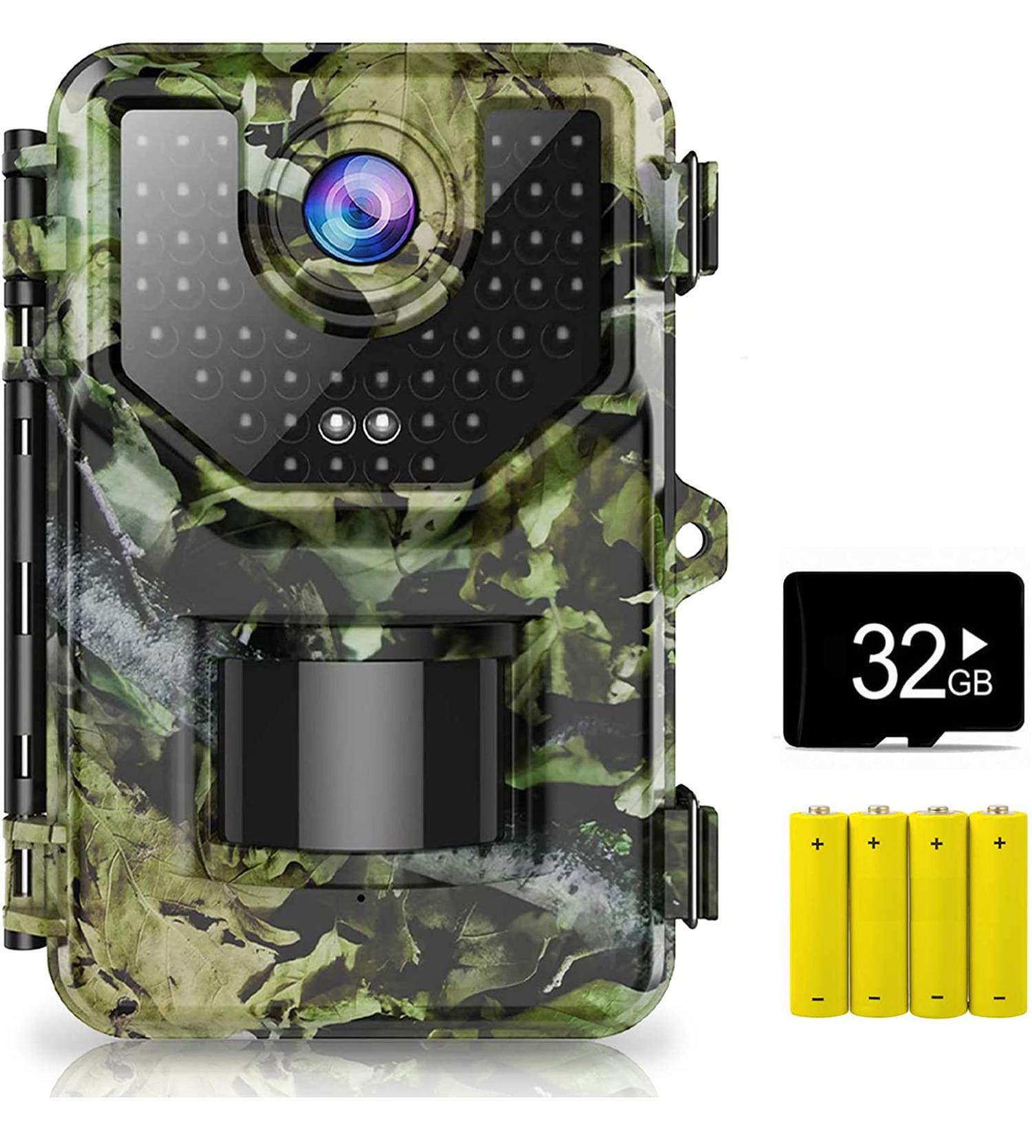 1520P 20MP Trail Camera with 120 Wide-Angle Motion Sensor, 0.2s Trigger Time, 940nm No Glow, IP66 Waterproof - Wildlife Game Camera for Monitoring - Green - Buy Online on GoSupps.com