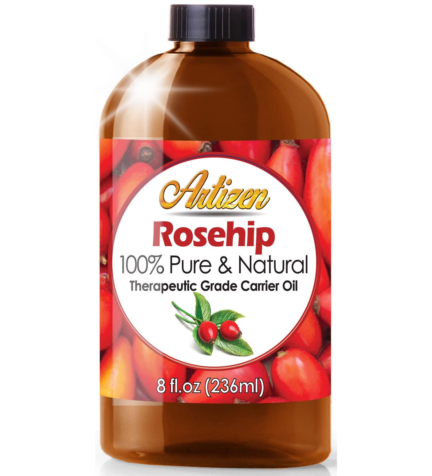 Artizen 8oz Rosehip Oil 100% Pure Natural Cold Pressed for Skin, Face, Nails, Hands Freshly Harvested from Roses Bushes & Seeds 8 Fl Oz - Buy Online on GoSupps.com