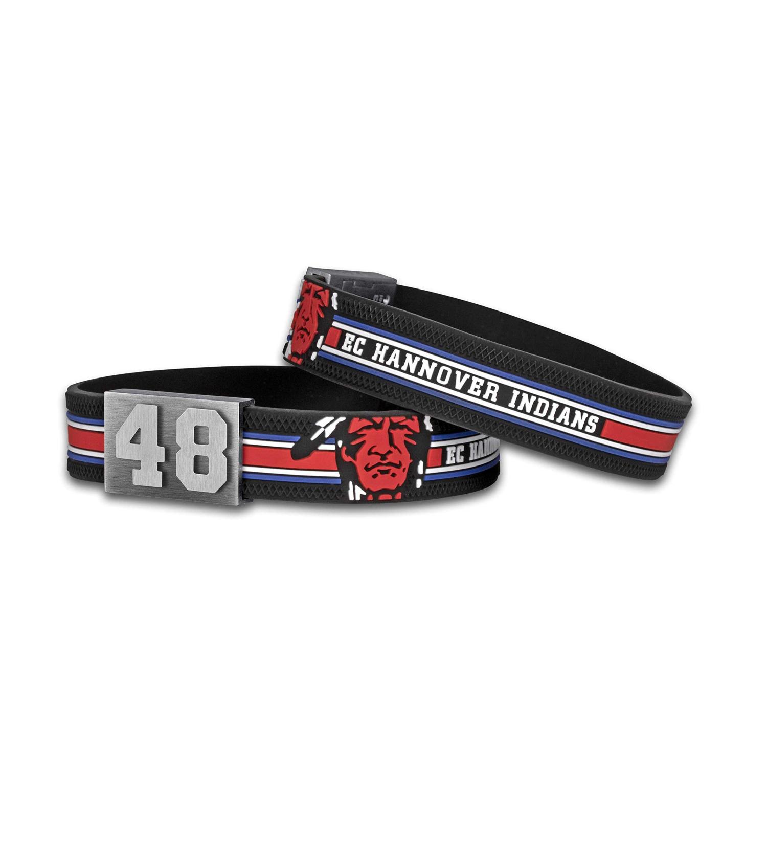 Brayce Hannover Indian's Custom Ice Hockey Bracelet - Jersey Number 00-99 | Unique Wrist Accessory - Buy Online on GoSupps.com