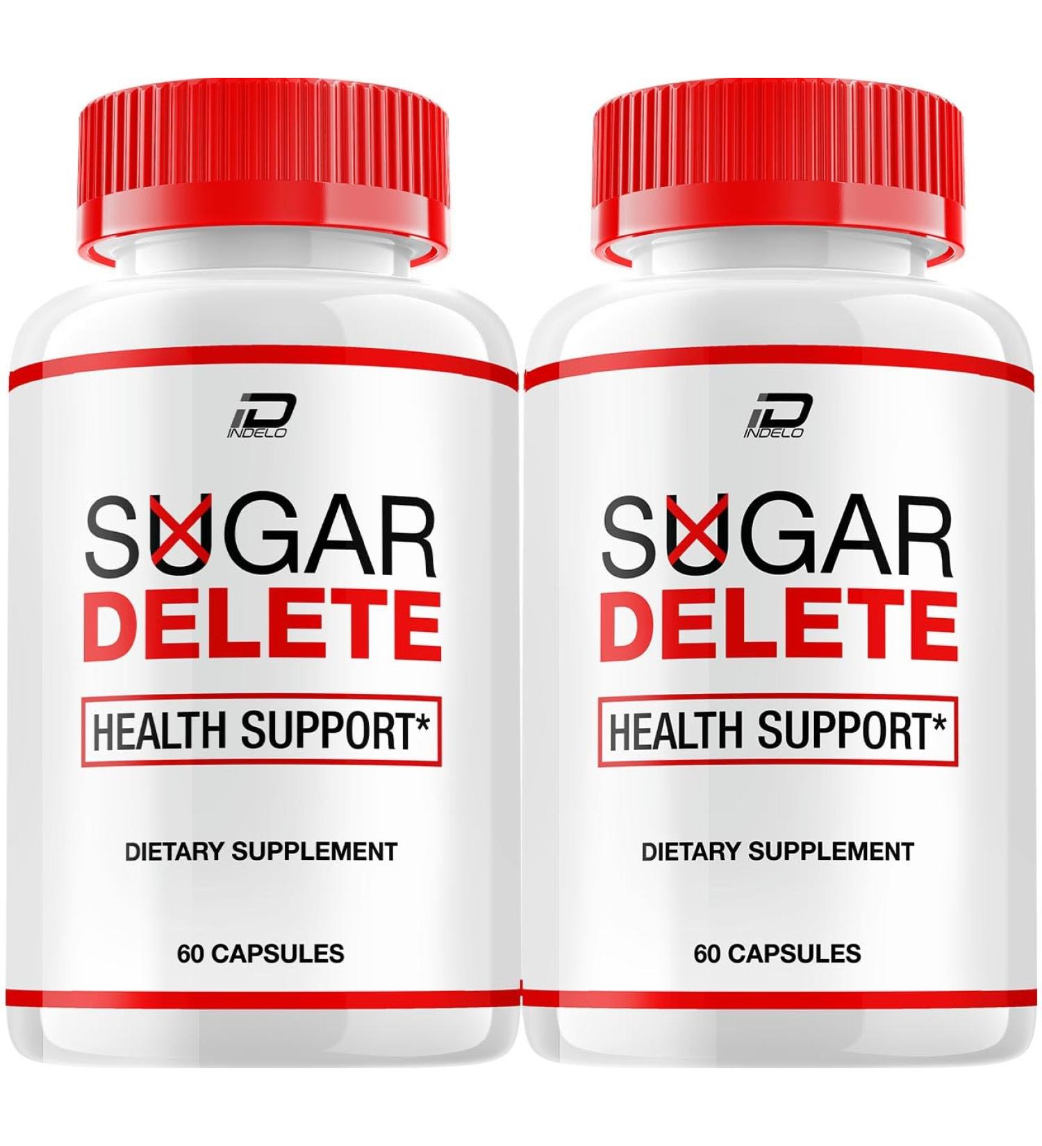 Sugar Delete Capsules SugarDelete Sugar Optimizer Advanced Supplement All Natural Formula to Maintain Healthy Levels Maximum Strength Sugar Delete Reviews (2 Pack - 120 Capsules)