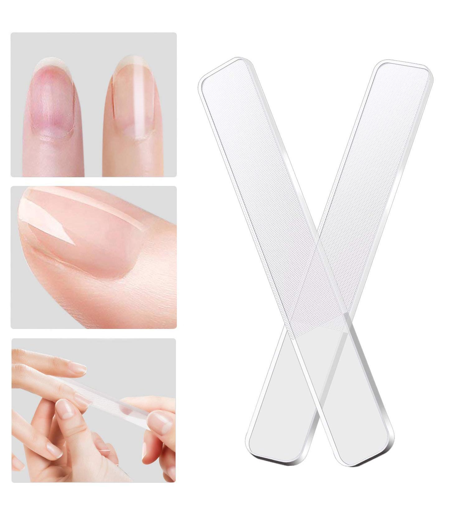 PrettyDiva Glass Nail Shiner - 2PCS Nano Glass Files and Buffer Set for Natural Nails - Crystal Clear Polisher for Adults & Kids - Buy Online on GoSupps.com