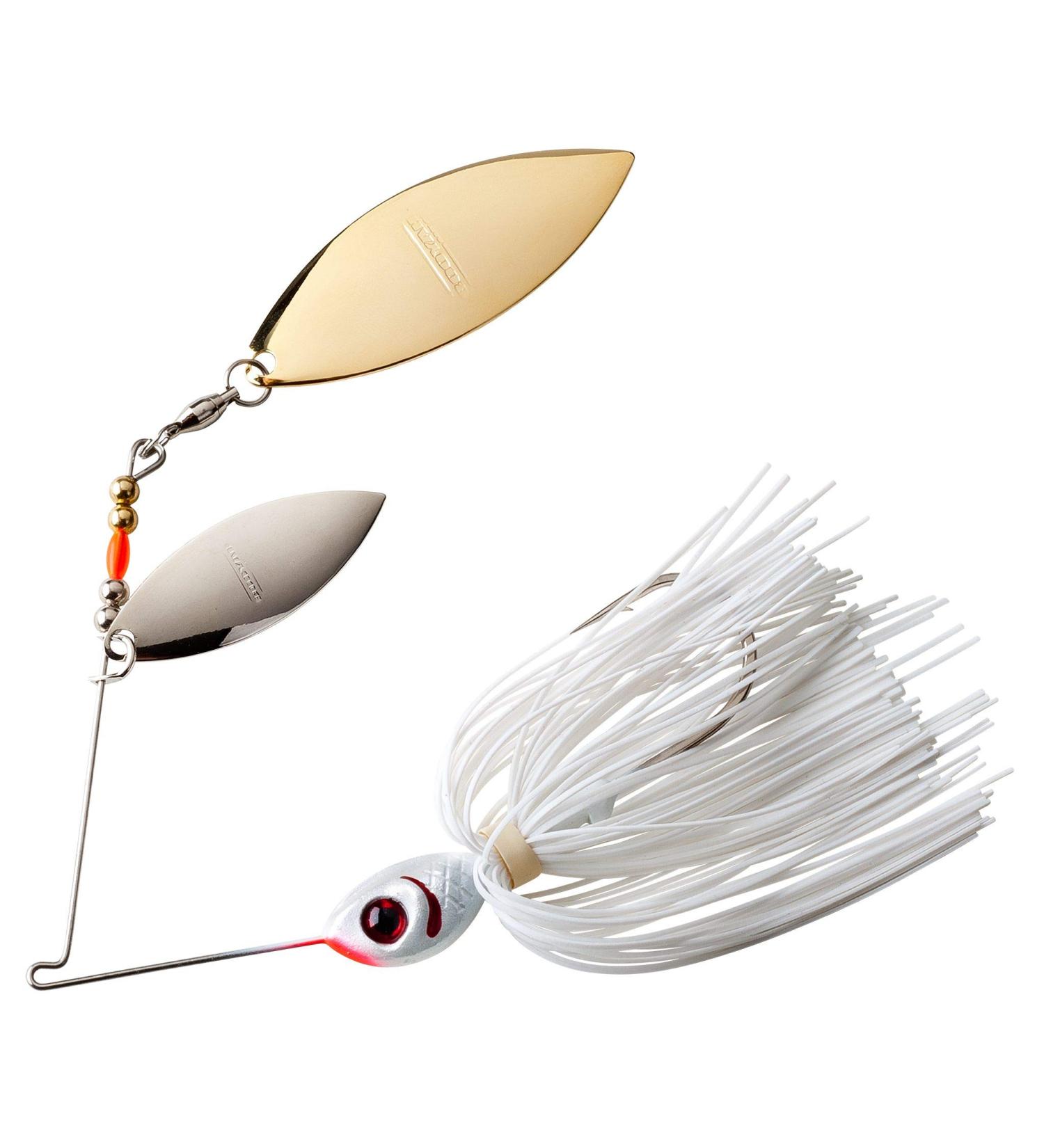 Booyah Blade Spinner-Bait Bass Fishing Lure Snow White Double Willow (3/8 Oz)