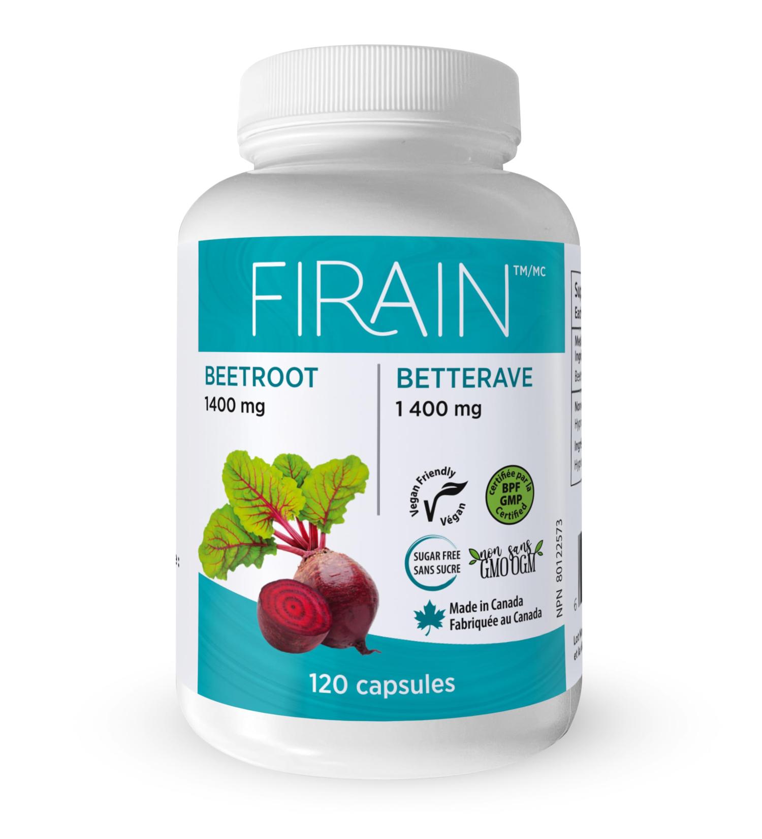 Firain Beetroot powder - potent source of antioxidants for enhanced cell protection and wellness 1400mg - Buy Online on GoSupps.com