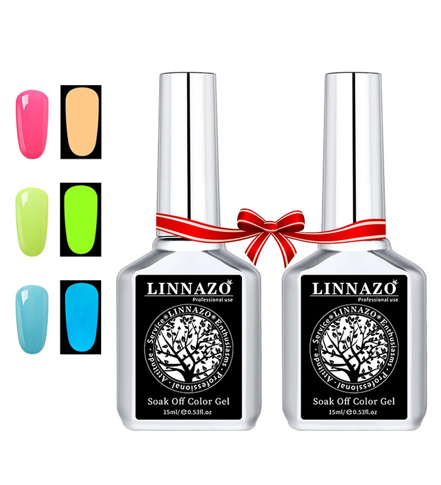 LOKFAR 2 Pcs Glow in the Dark Color Changing Neon Gel Nail Polish Set | UV LED Nail Gel Top Coat for DIY Manicure (15ml) - Buy Online on GoSupps.com