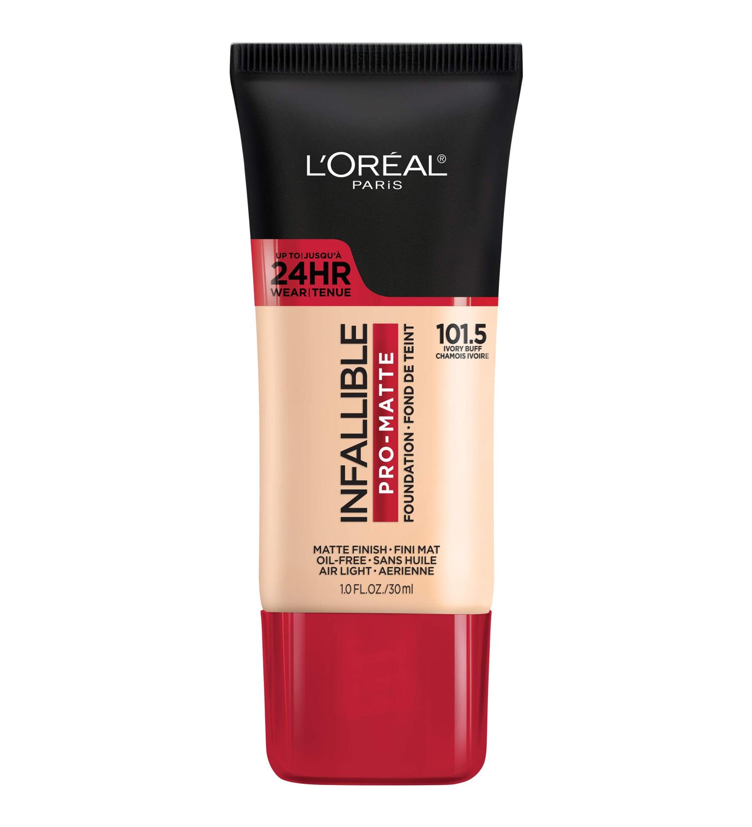 L'Or al Paris Infallible Pro-Matte Liquid Foundation - Ivory Buff 101.5 (1 fl oz) - Buy Online on GoSupps.com