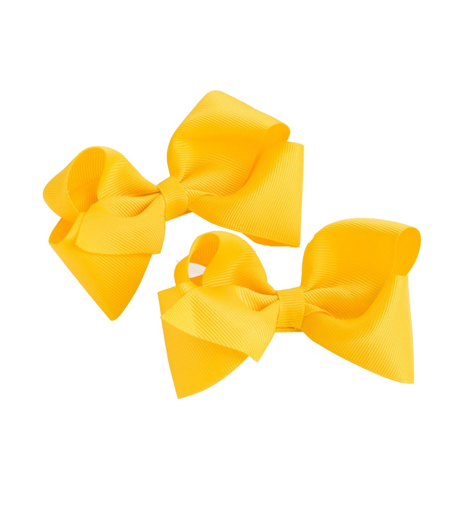 GIZZY Girls Two Piece Yellow Bows Hair Clip Set.