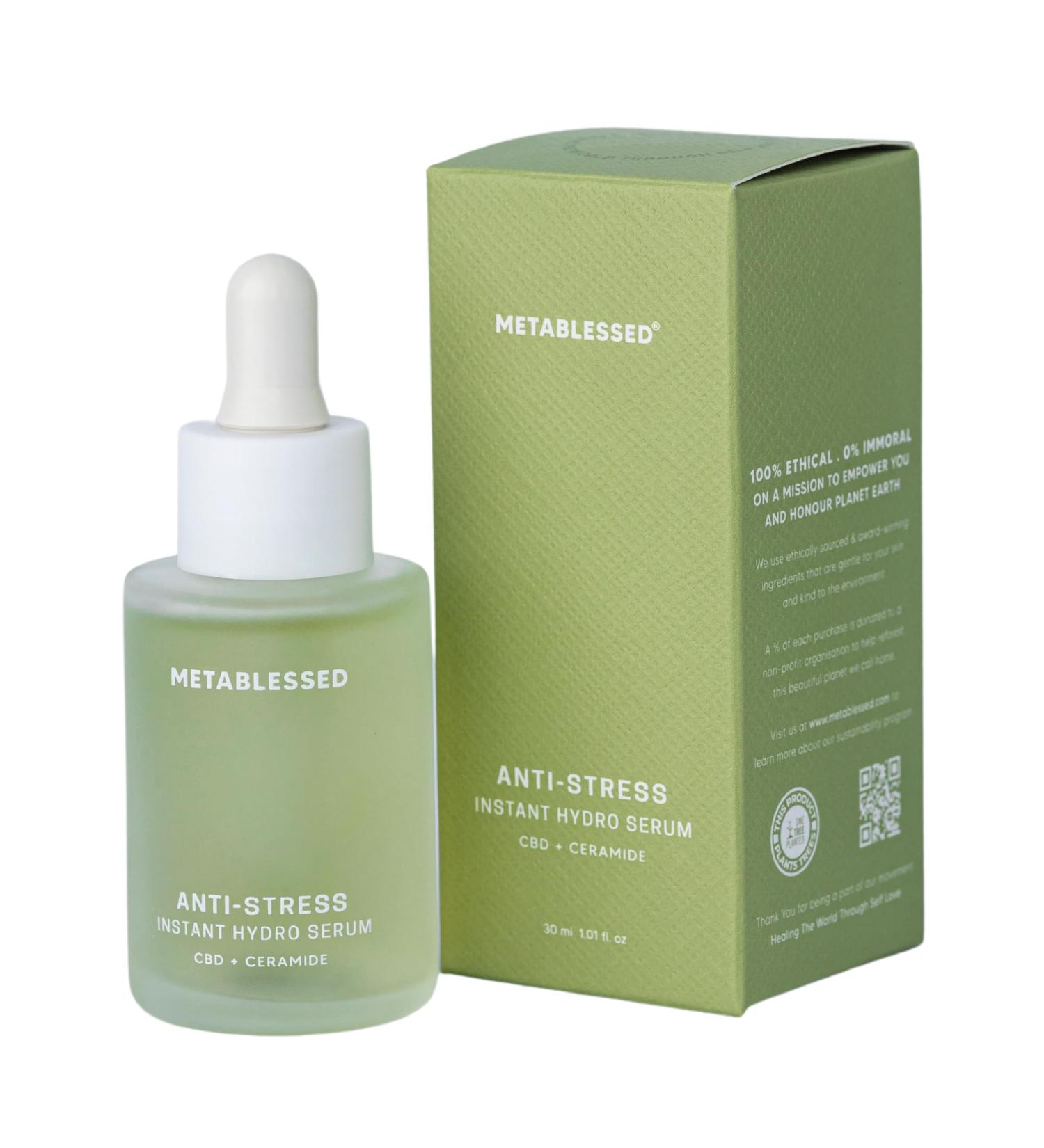 Buy Anti-Stress Hydro Facial Serum | Ceramide & Hyaluronic Acid | Fragrance-Free Deep Hydration & Skin Barrier Boost | 1.01 fl. Oz - Shop Clean Beauty Internationally - Buy Online on GoSupps.com