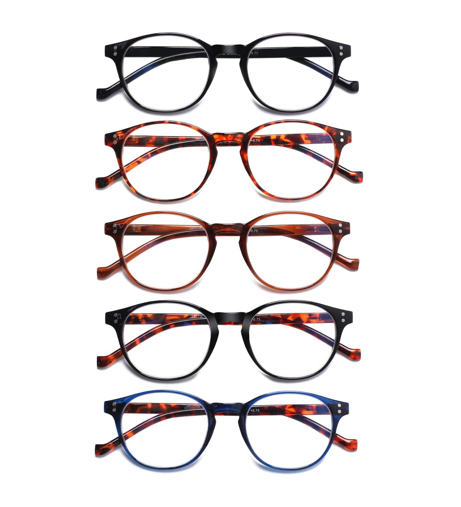 COJWIS 5 Pack Reading Glasses with Blue Light Filter for Men & Women - Anti-Tired UV Reading Aid (1.75X Multicolor) - Buy Online on GoSupps.com