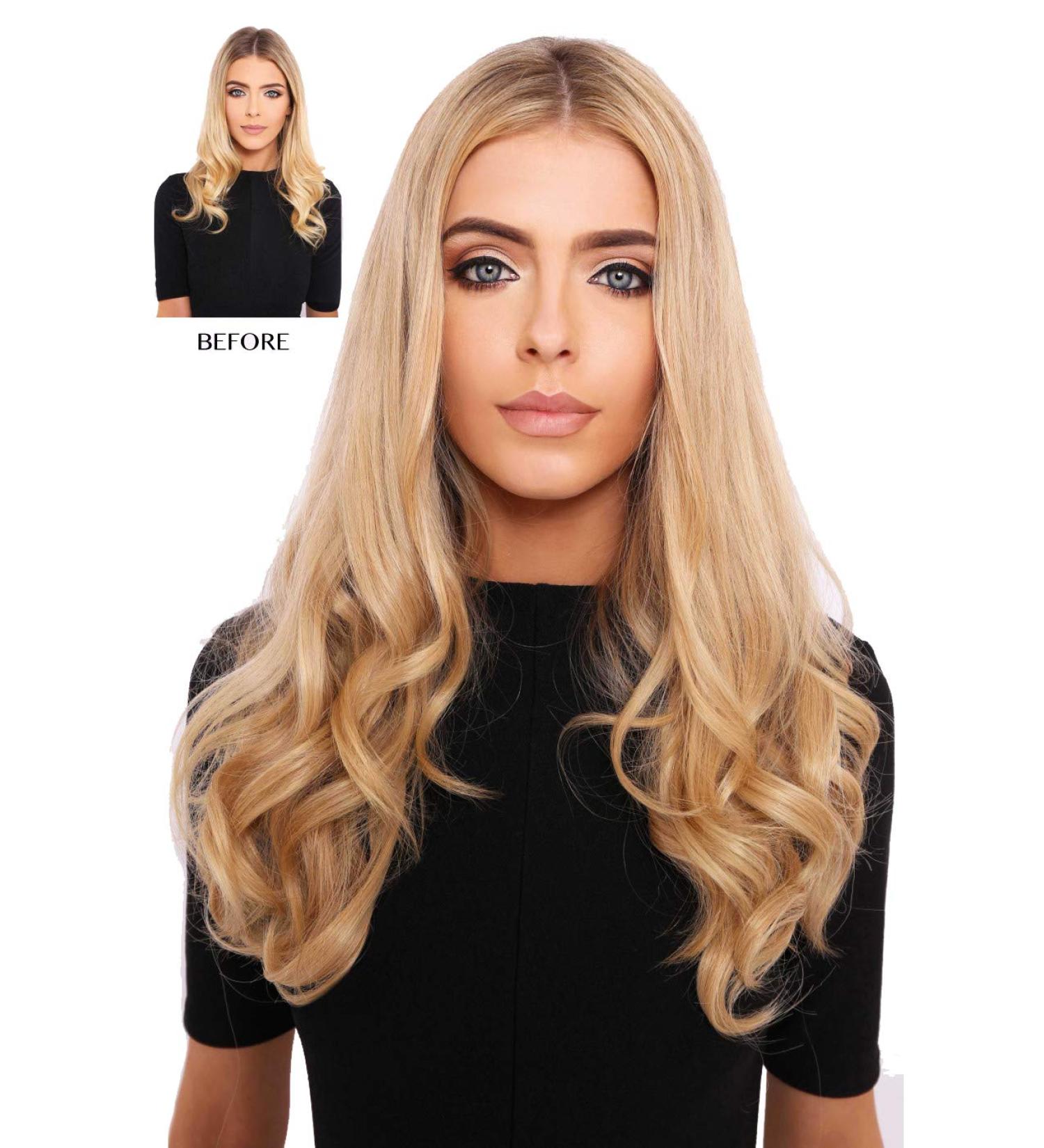 Lullabellz Thick Curly Clip In Hair Extensions 16-Inch Length California Blonde - Buy Online on GoSupps.com