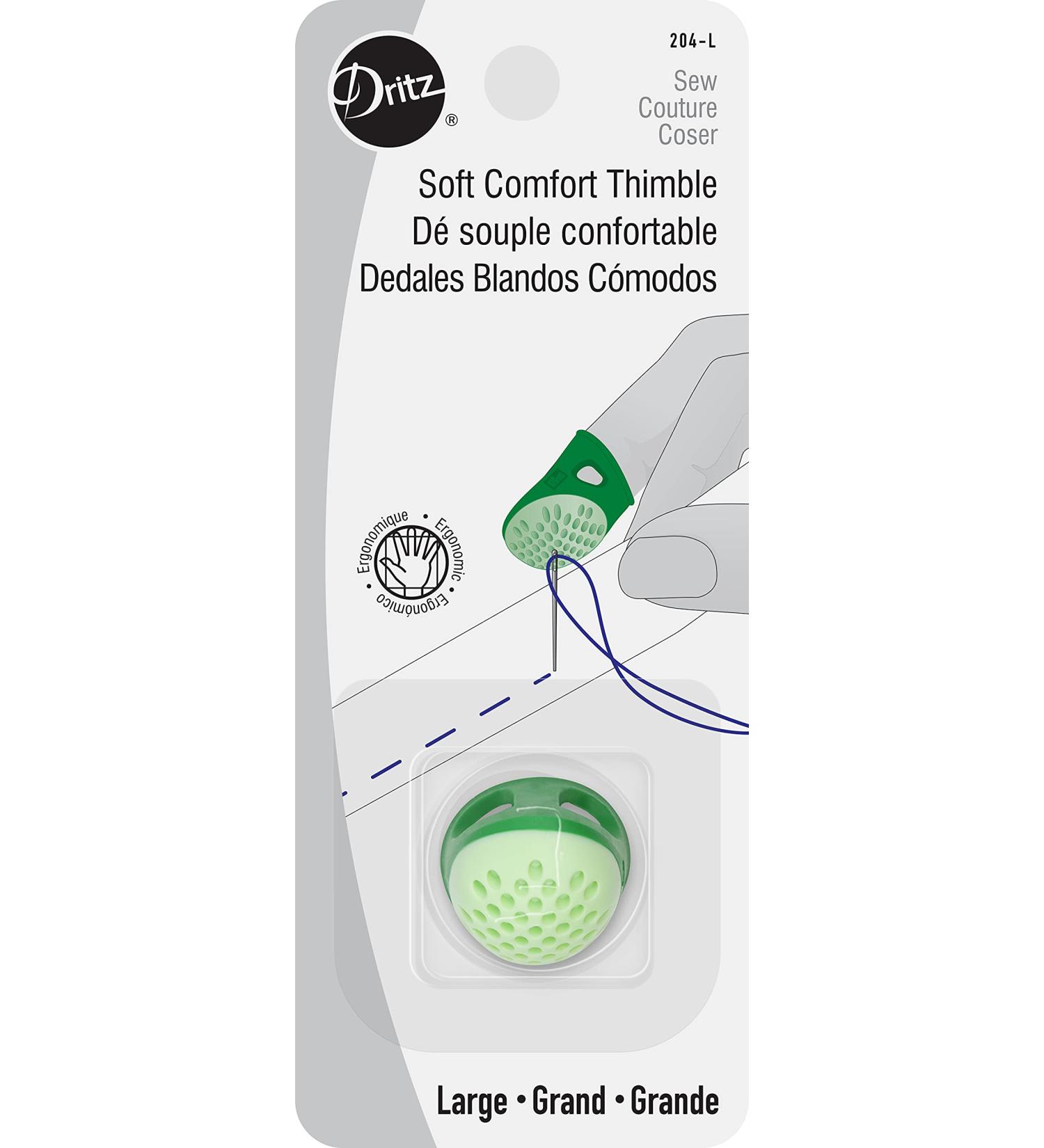Dritz 204-L Soft Comfort Thimble - Large Green, 1-Pack - Buy Online on GoSupps.com