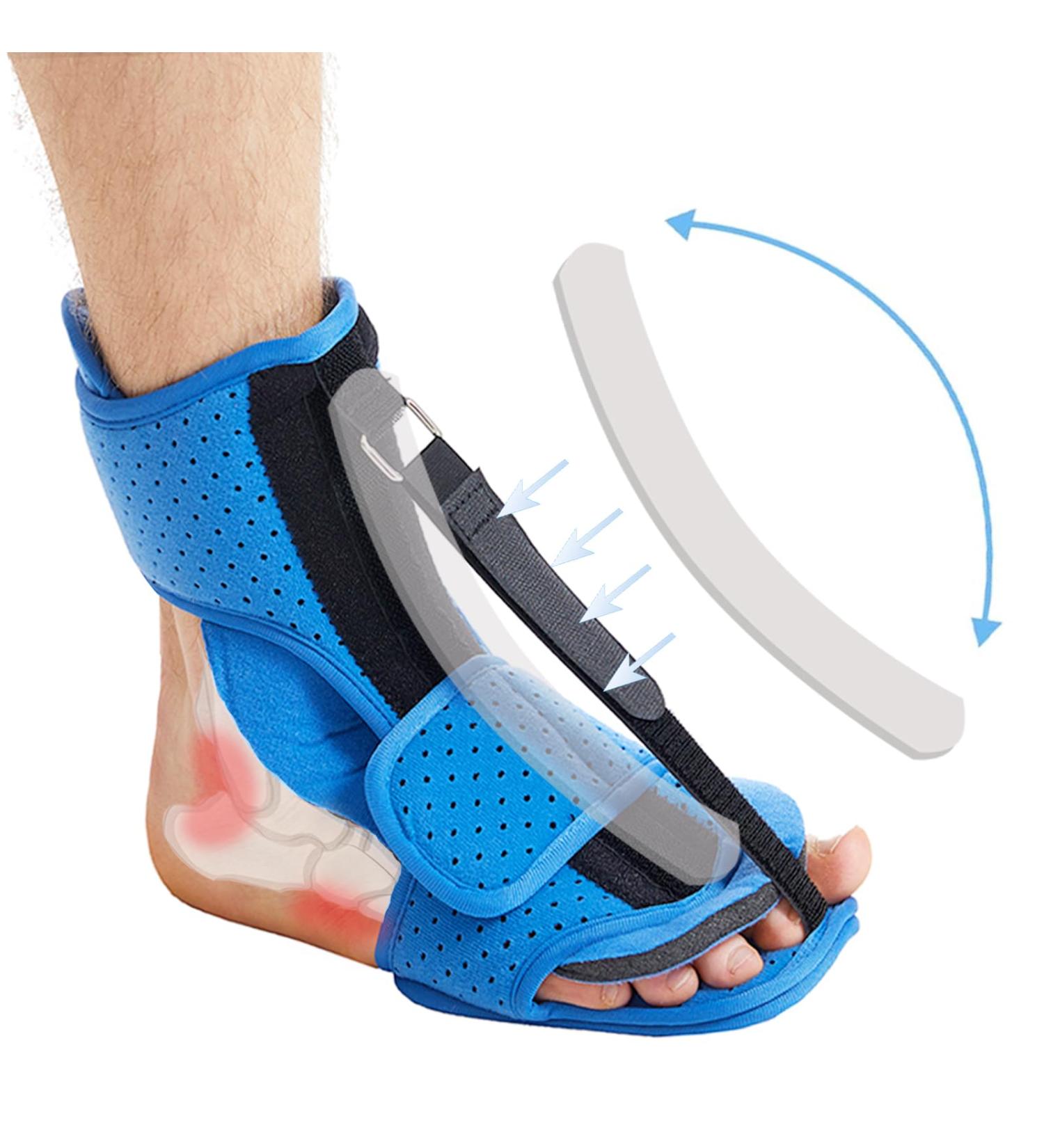 Plantar Fasciitis Night Splint - Upgrade Relief Brace for Men & Women | Achilles Tendonitis Support in Blue | International Shipping Available - Buy Online on GoSupps.com