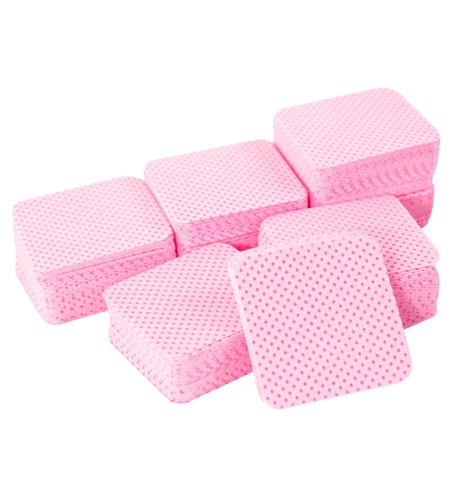 Qufiiry 300 Lint-Free Nail Towels & Cotton Pads - Perfect for Gel Nail Polish Removal (Pink) - Buy Online on GoSupps.com
