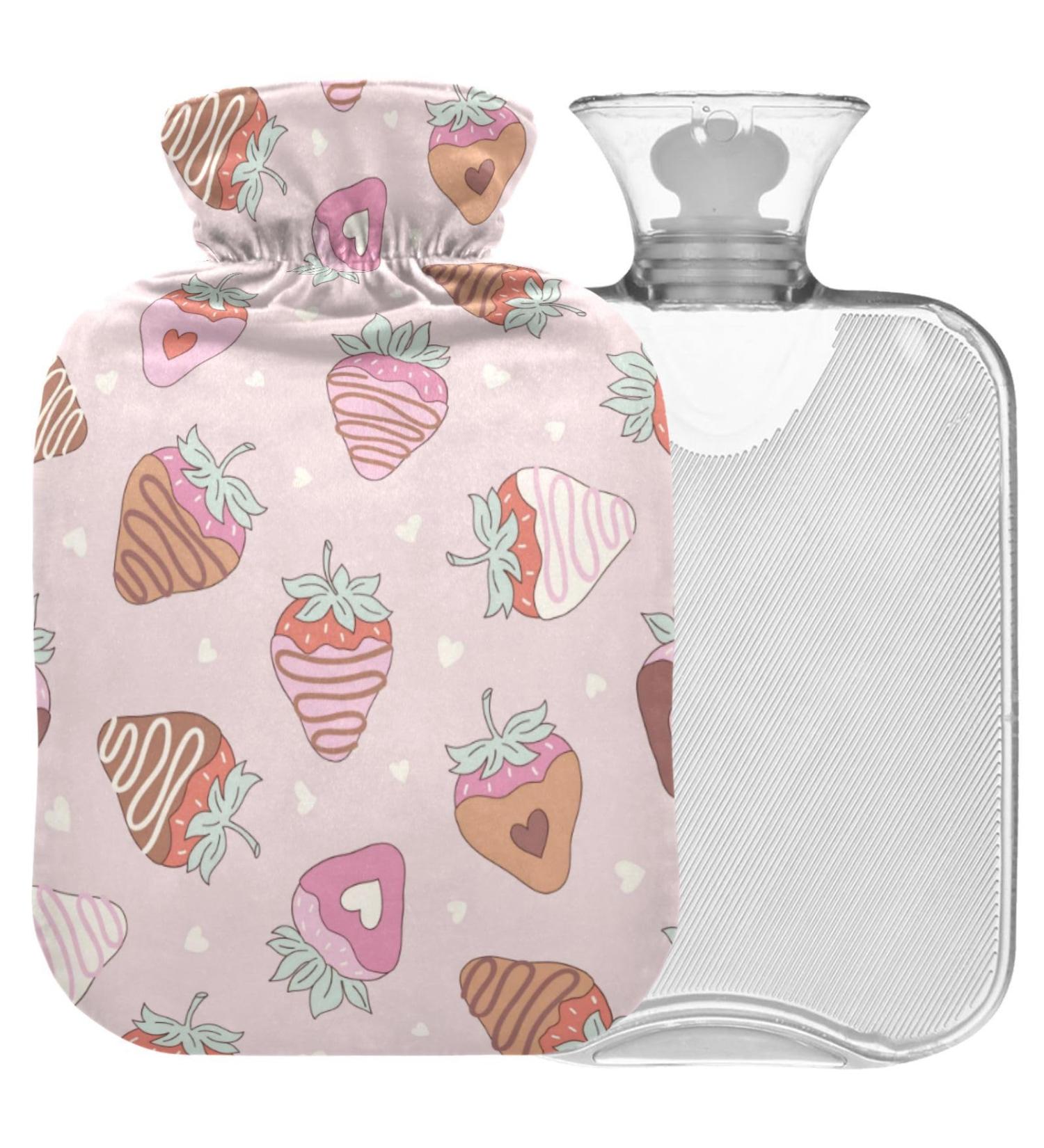 Naanle Sweet Echedberry Warm Water Bottle with Cover - 1L Heat & Cold Therapy Ideal for Bed Hand Foot Pain Relief - Buy Online on GoSupps.com