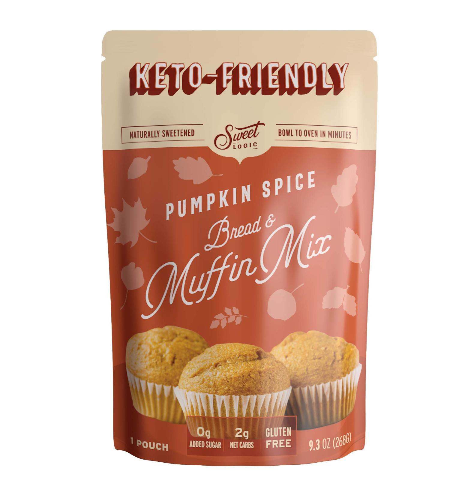 SWEET LOGIC Keto Baking Mix - Pumpkin Spice | Low Carb, Gluten Free, Diabetic Friendly | 1-2G Net Carbs Per Serving - Buy Online on GoSupps.com