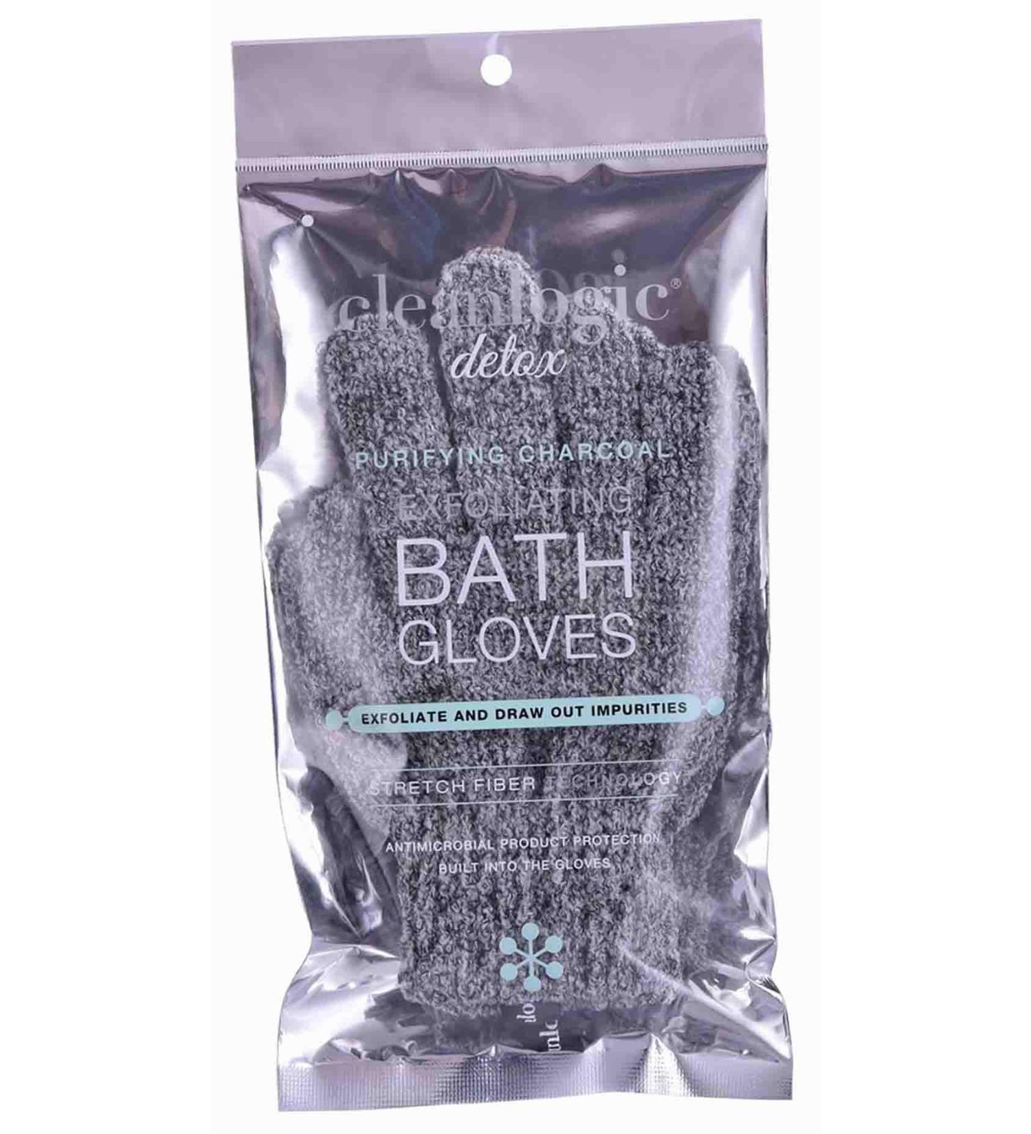 Clean Logic Detox Charcoal Exfoliating Bath Glove - 3 Count - Pack of 1 - Buy Online on GoSupps.com