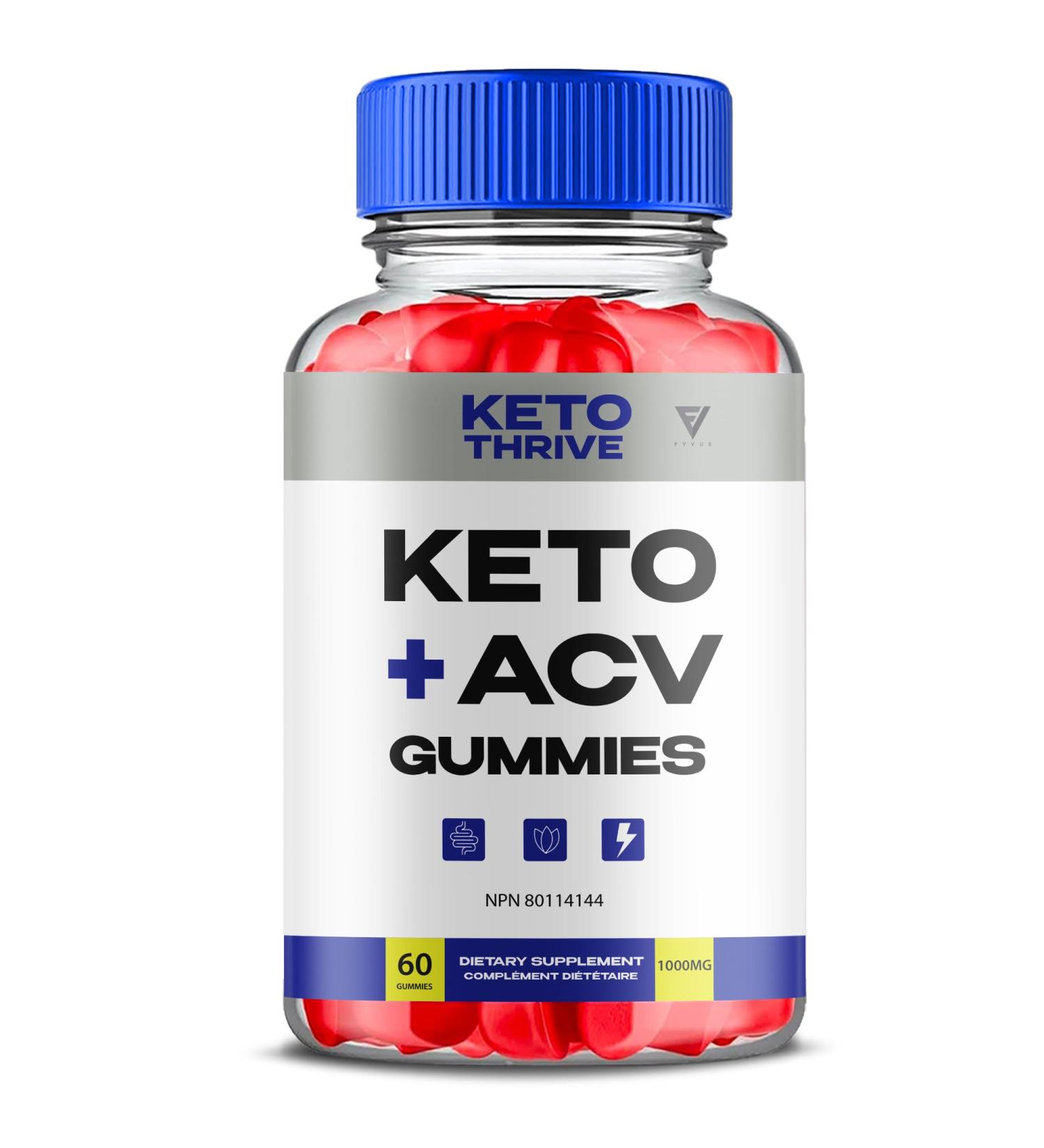 Keto Thrive Keto ACV Gummies KetoThrive Canada Apple Cider Vinegar Advanced Strength Daily Multivitamin Support Supplement Compl ment multivitamin quotidien avanc ACV de Keto Thrive (60 Gummies) - Buy Online on GoSupps.com
