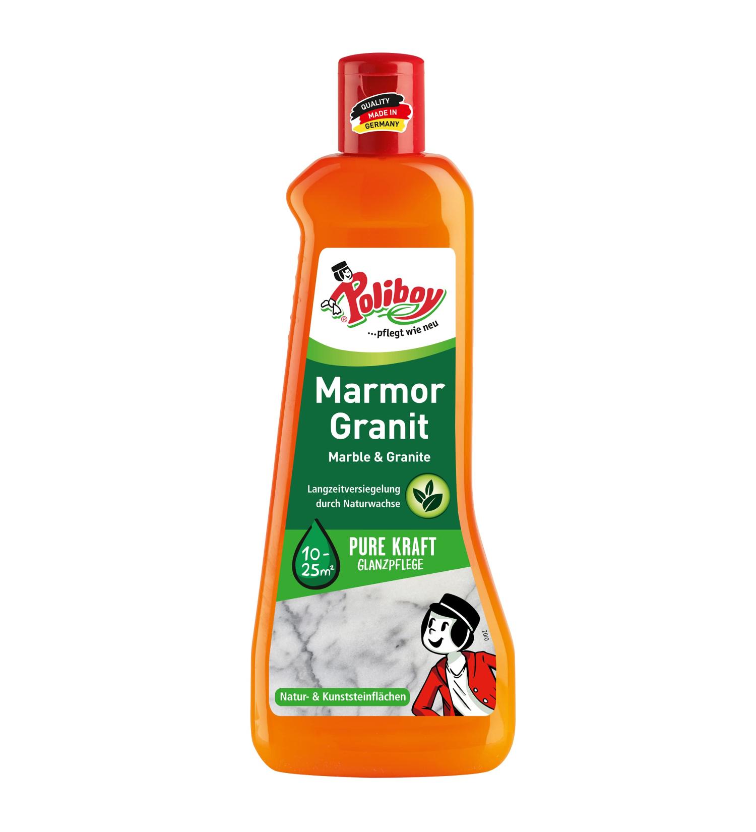 Poliboy - Marble Granit Care - Polish - Sealing - For Care and Protection - Floor Cleaning - Individual - 500ml - Made in Germany Granite Care 500 ml (1 SPACE)