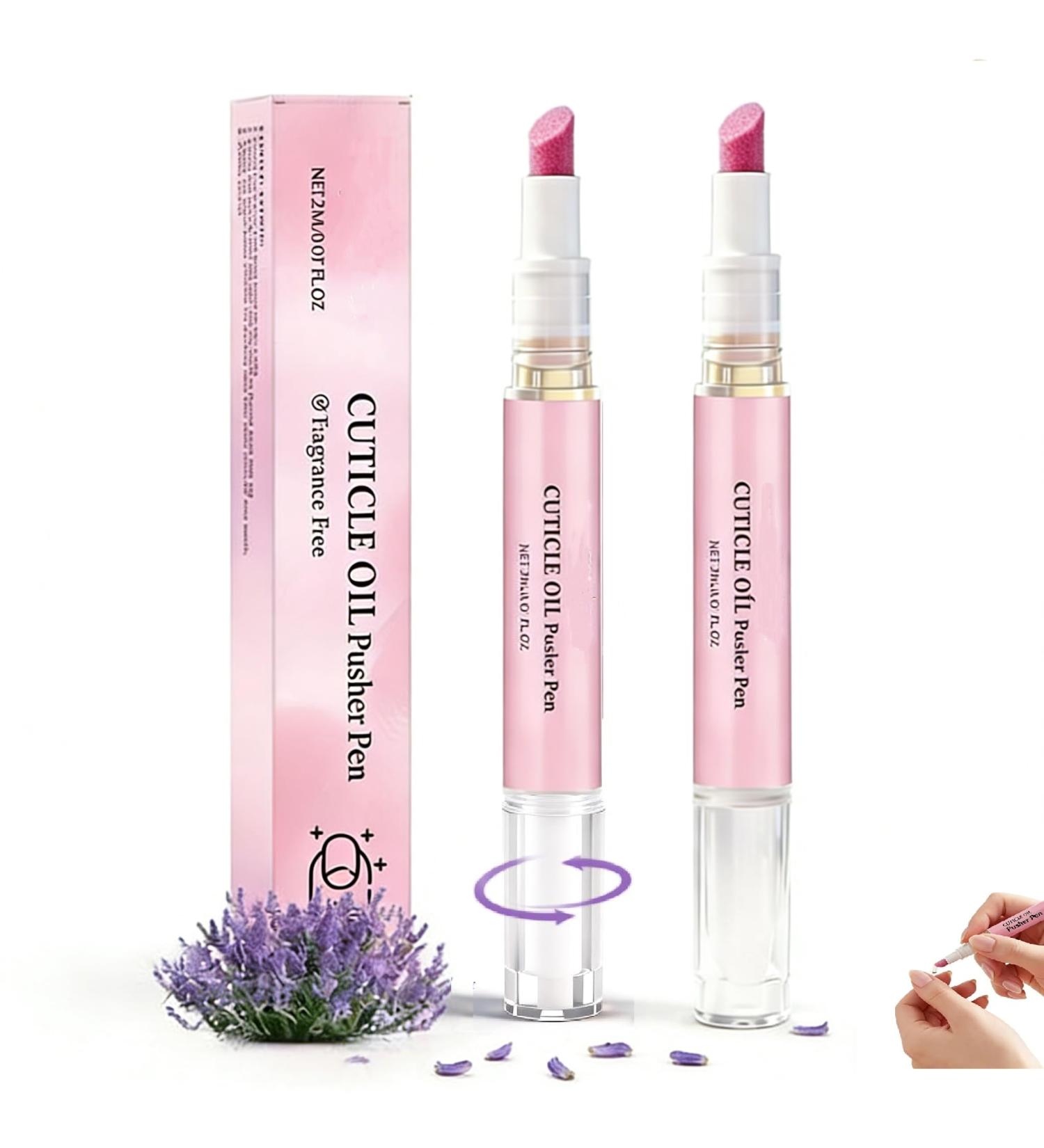 Lot de 2 stylos poussoirs huile cuticules 2026 dissolvant doux pour cuticules stylo portable de soin des ongles lavande pour ongles secs et endommag s Hangnails huile de croissance des ongles - Buy Online on GoSupps.com