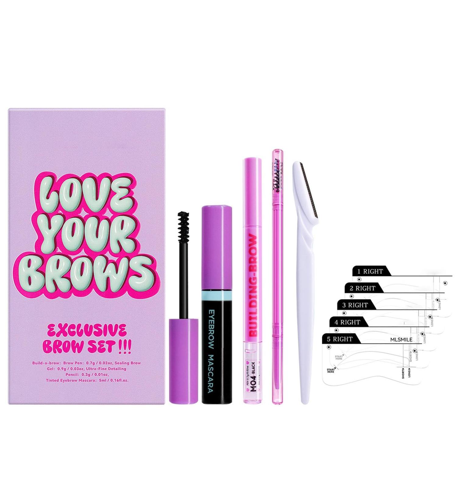  Fmzrbnih Eyebrow Makeup Kit Eyebrow Set with Eyebrow Card - Waterproof and Break-Resistant Eye Makeup Kit. The makeup kit includes mascara and an eyebrow card. - Buy Online on GoSupps.com