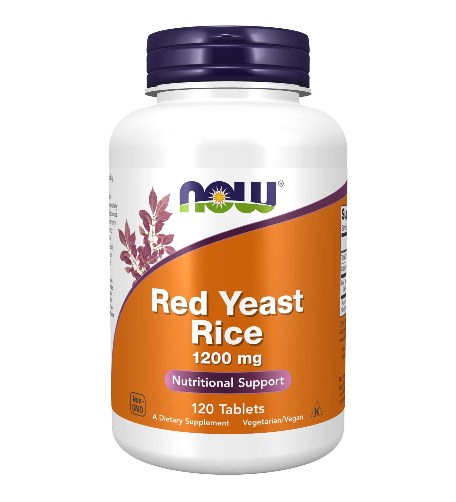 Now Foods Red Yeast Rice 1200 mg - 120 Tablets for Heart Health - Buy Online on GoSupps.com