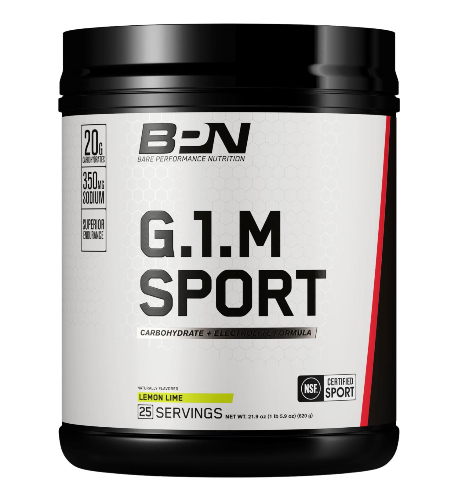 BARE PERFORMANCE NUTRITION BPN G.1.M Go One More Sport Endurance Training Fuel Superior Carbohydrate & Electrolytes Powder Formula Reduce Fatigue Lemon Lime 25 Servings - Buy Online on GoSupps.com