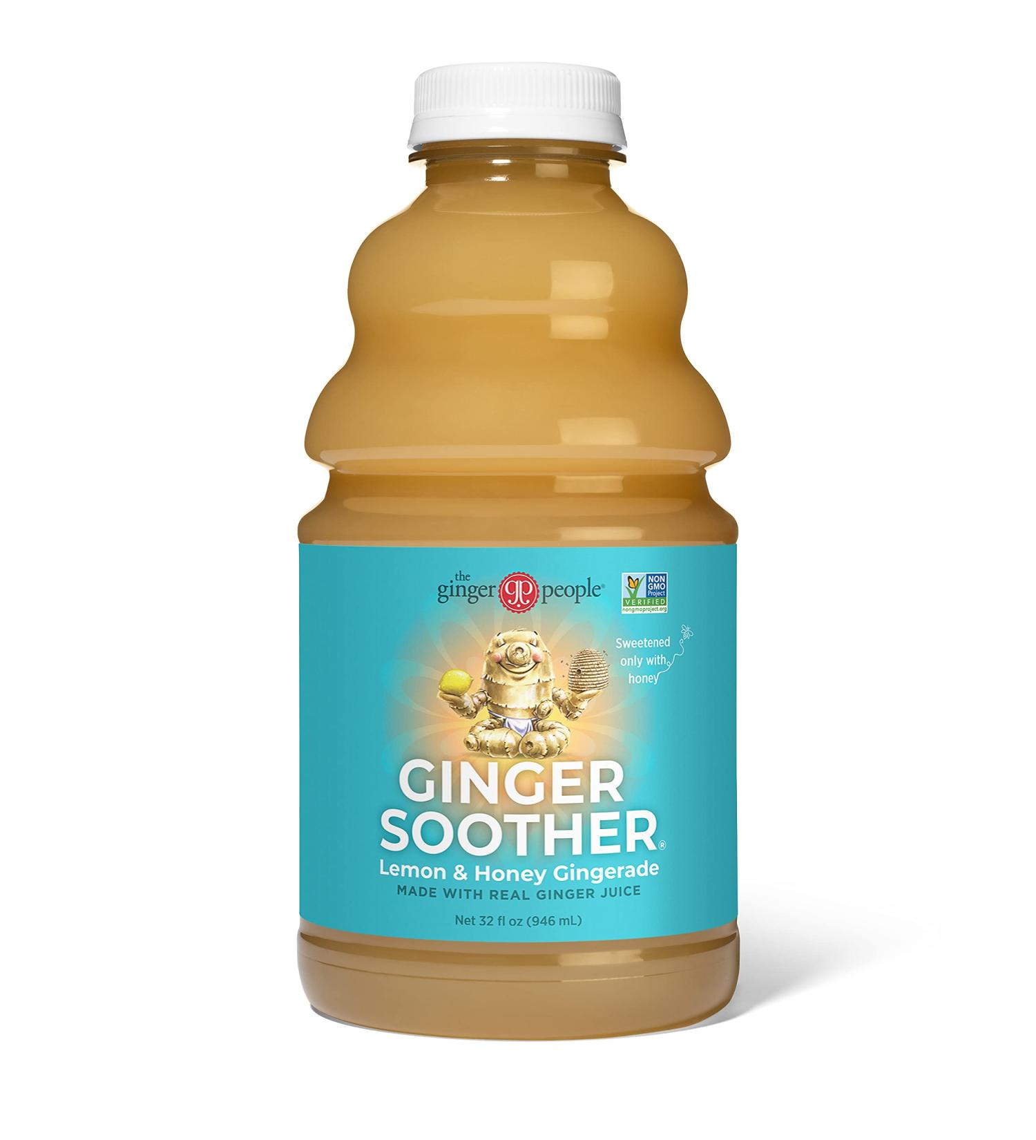 Ginger People Ginger Soother - Ginger, Lemon & Honey 32 Fl Oz - Natural Wellness Drink - Buy Online on GoSupps.com