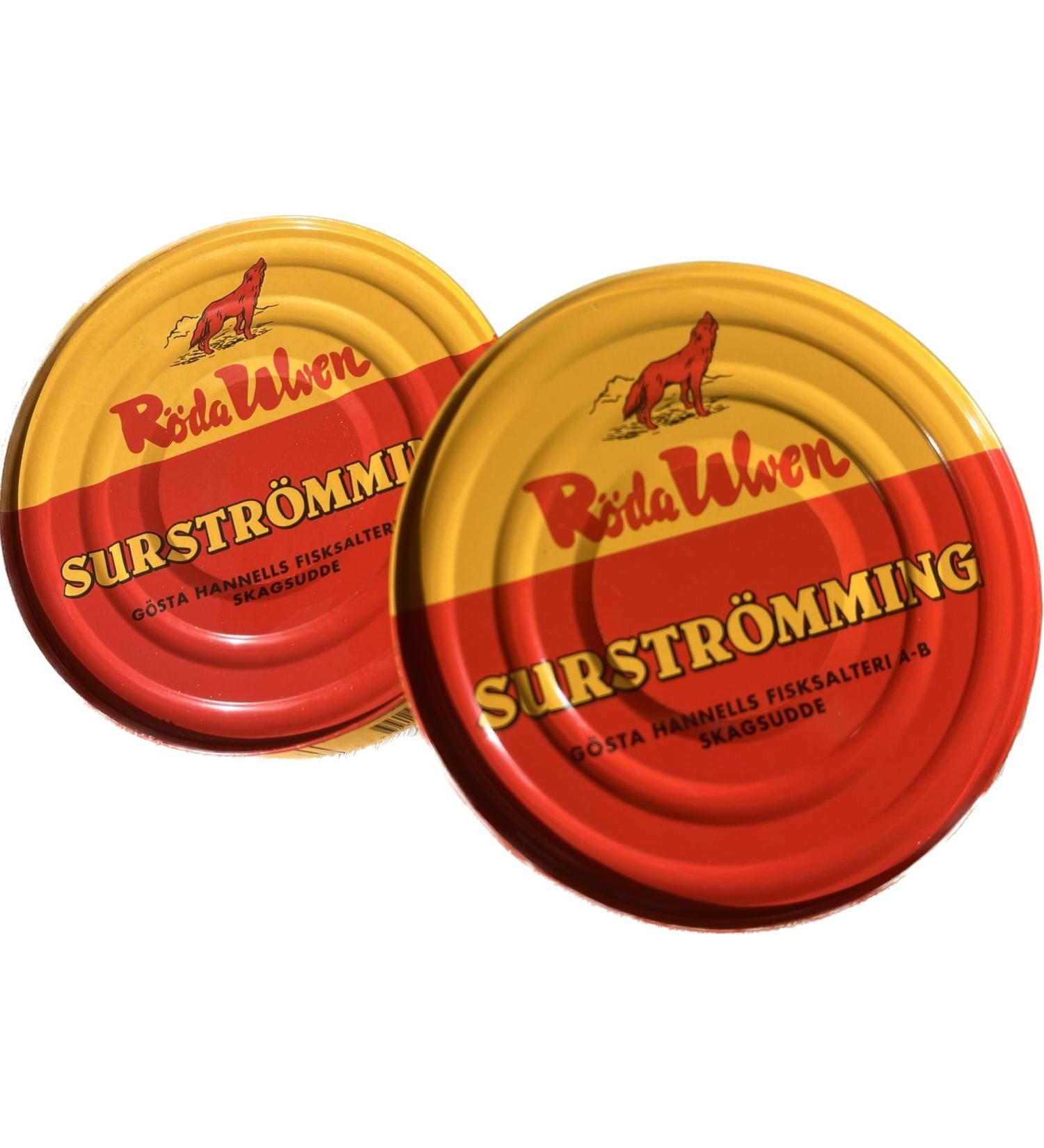 Surstr mming HERRING Swedish specialty R da Ulven 300g400g Can fermented herring Surstr mming Challenge Fish from Sweden - Buy Online on GoSupps.com