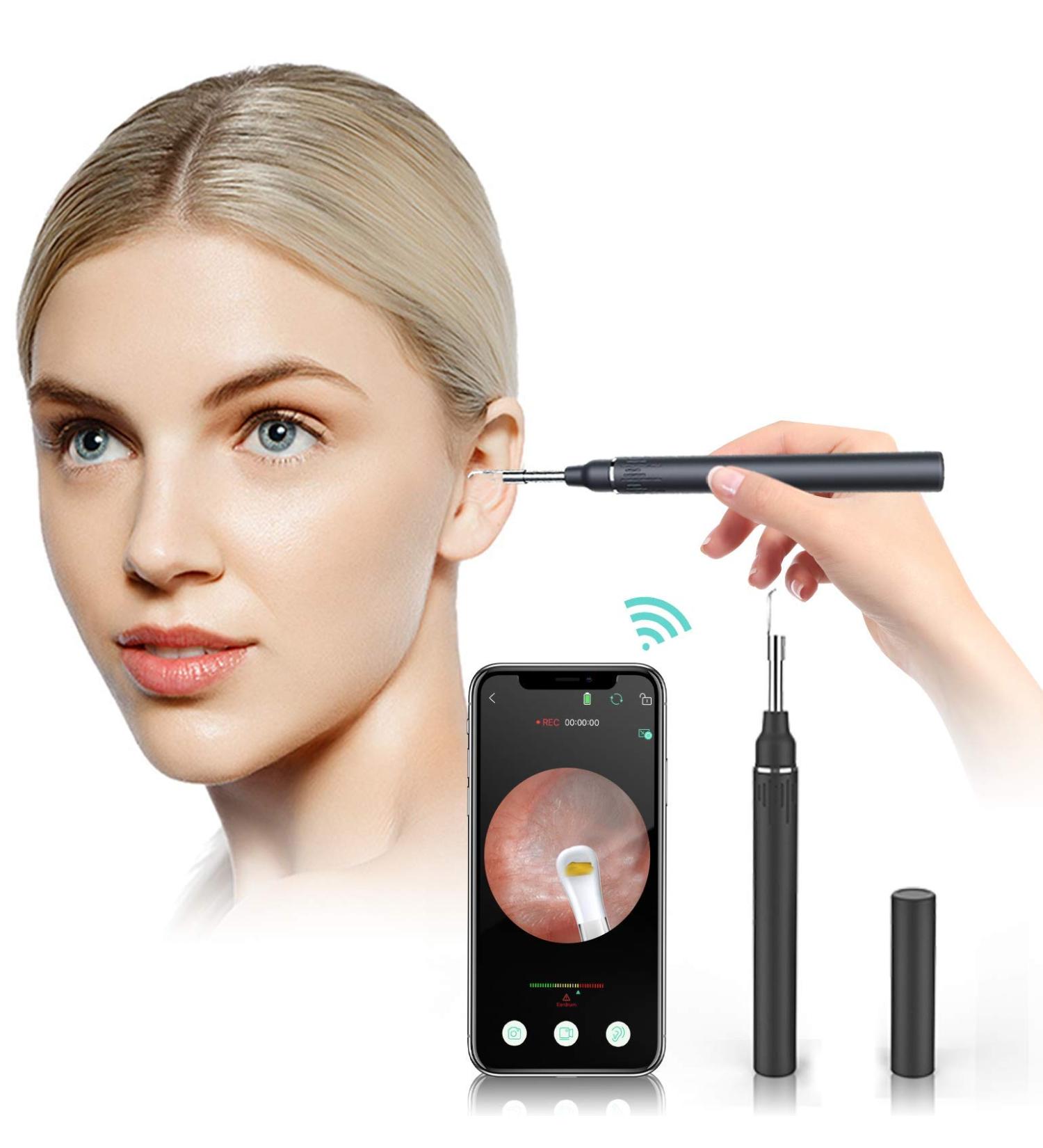Ear Wax Removal Kit - 3.9mm Otoscope Camera for Android and iPhone - Ear Cleaning Tool with Light - Buy Online on GoSupps.com
