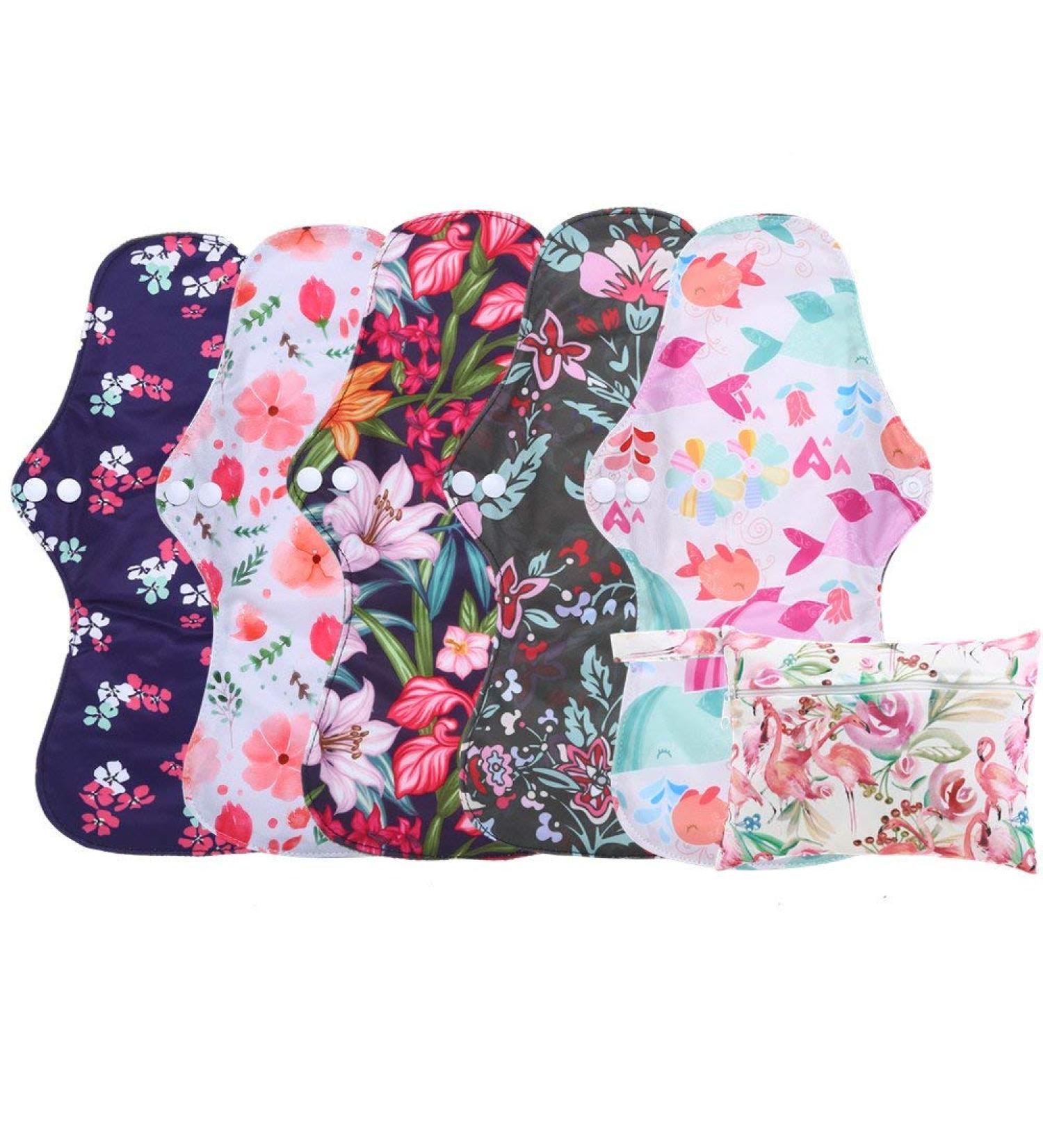 Yixing Heavy Flow Bamboo Charcoal Menstrual Pad Set - Reusable & Waterproof - Buy Online on GoSupps.com