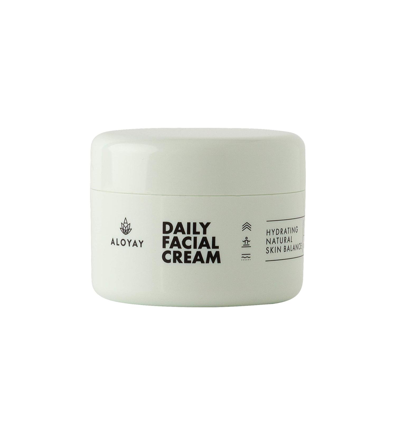 Aloyay Daily Facial Cream day cream with hyaluron based on organic aloe vera natural cosmetics 100 code Check Clean Daily Facial Cream - Buy Online on GoSupps.com