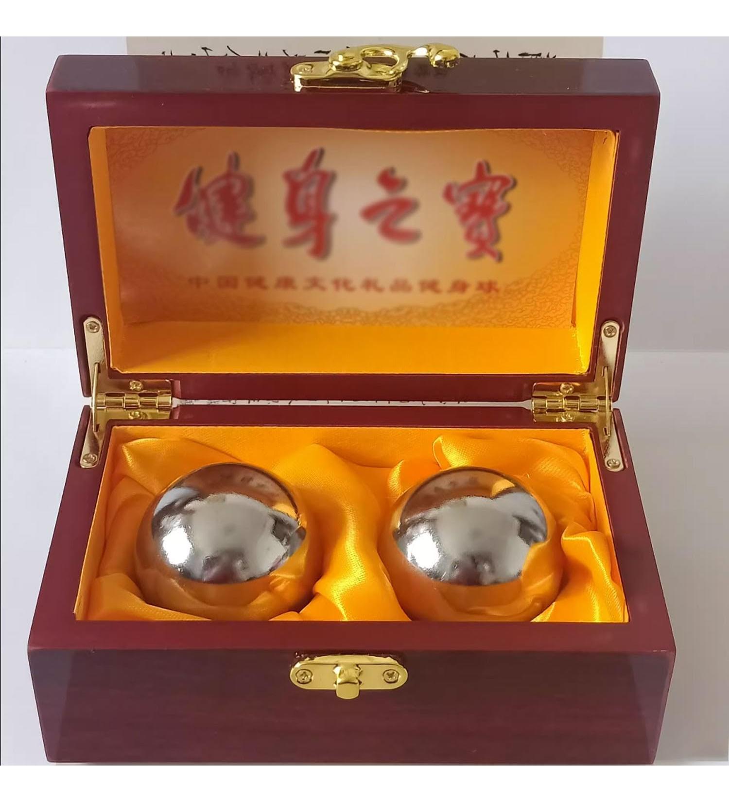 Unbit Baoding Balls Set - Stress Relief & Hand Exercise for Adults - 50mm Chinese Iron Stress Balls - Buy Online on GoSupps.com