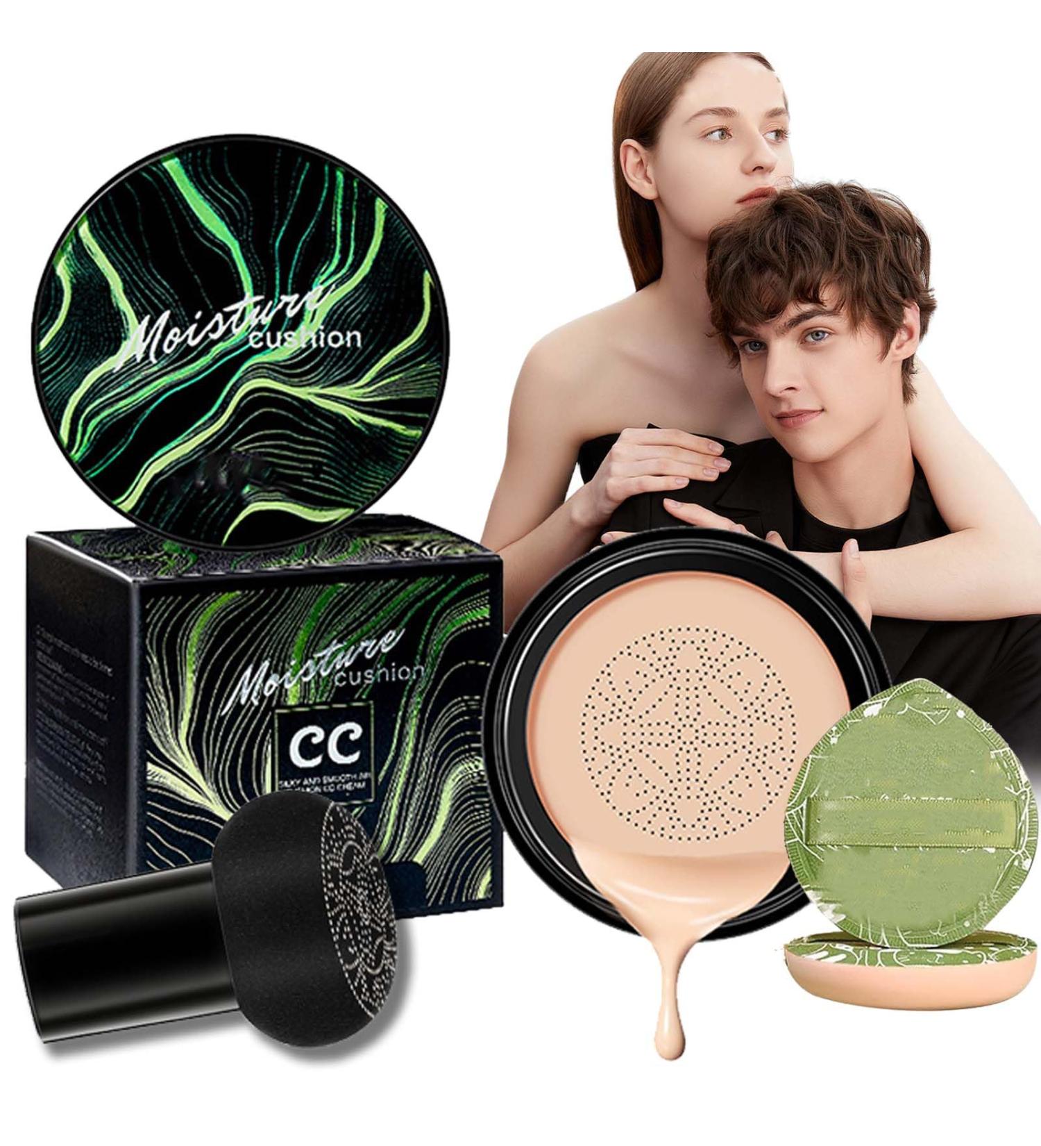 New Mushroom Head Air Cushion CC Cream Air Cushion CC Cream Mushroom Head Air Mushroom Head CC Cream Foundation Long-Lasting Matte Waterproof Moisturizing Concealer (A-01# Ivory White) - Buy Online on GoSupps.com