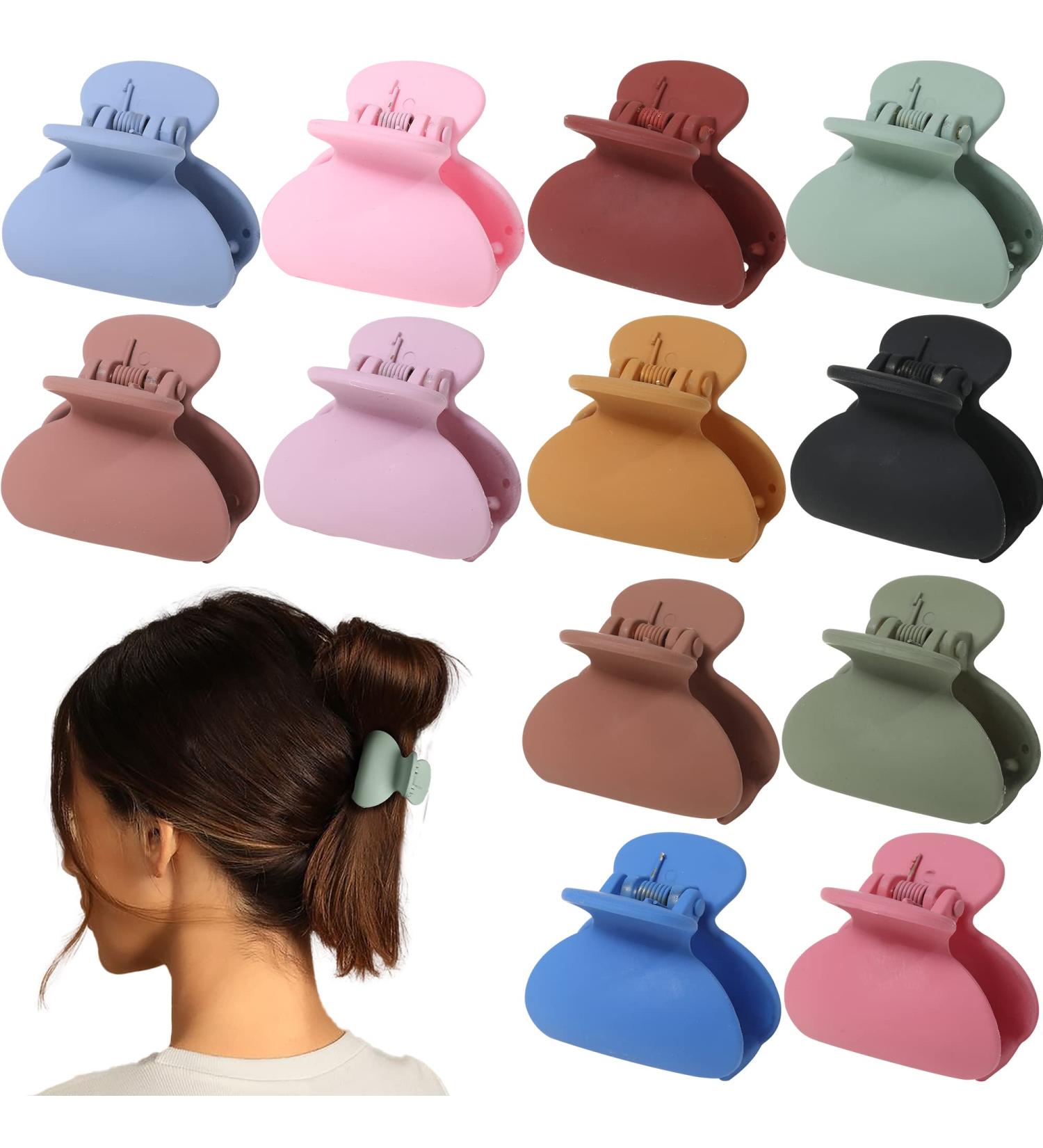 HAIMEIKANG Small Hair Claw Clips - 12PCS Mini Hair Clamps for Thin Thick Hair - 1.6 Inch No Slip Mini Banana Clips for Girls Kids - Buy Online on GoSupps.com