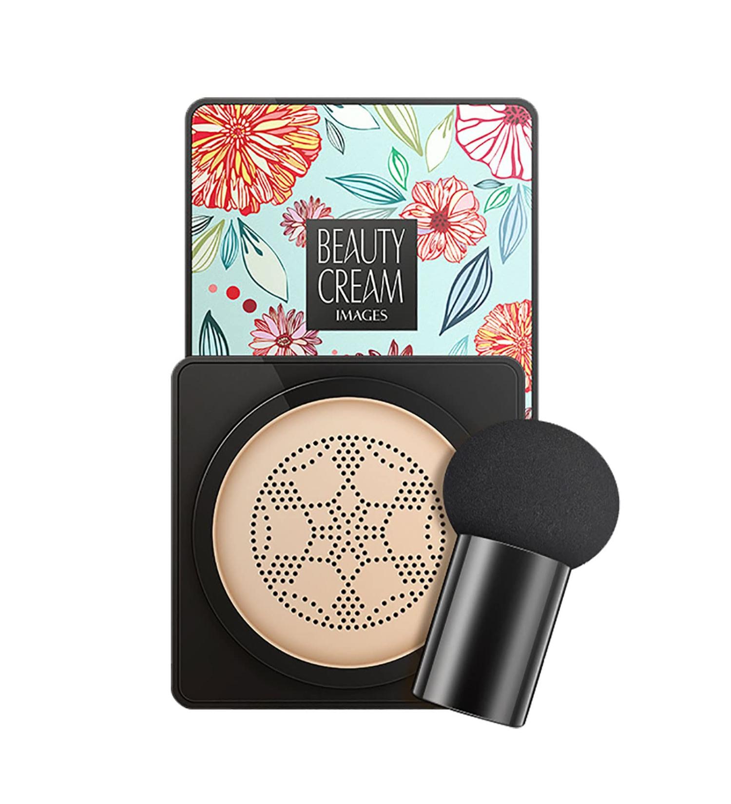 WondernineLife Beauty Cream | Mushroom Head Air Cushion CC Cream & Waterproof Makeup Brush | Clear Cover Durable (Ivory A B) - 100g - Buy Online on GoSupps.com