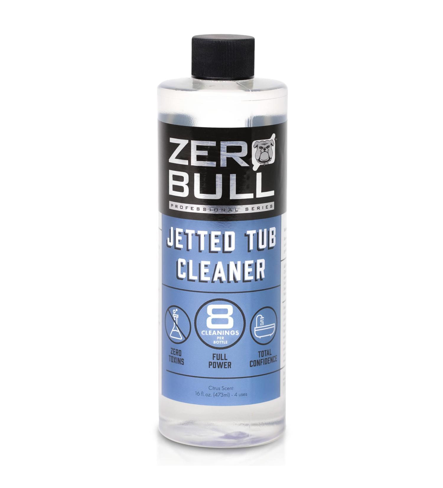 Zero Bull Jetted Tub Cleaner - Powerful Safe Unscented & Eco-Friendly | 8 Cleans per Bottle for Jacuzzi Hot Tub Spa & More | 16 Fl Oz - Buy Online on GoSupps.com