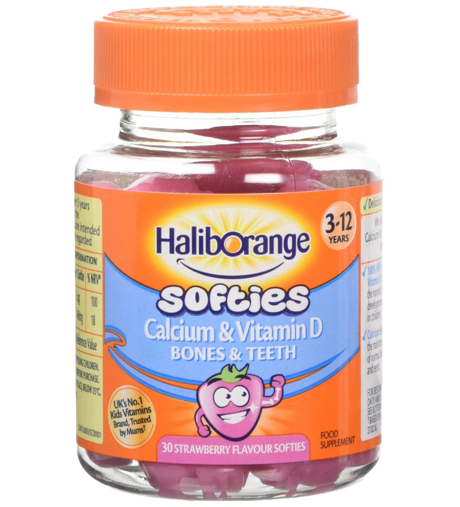 Haliborange Kids Calcium and Vitamin D Softies 30 - 30 Count Pack - Essential Daily Supplement for Children - Buy Online on GoSupps.com