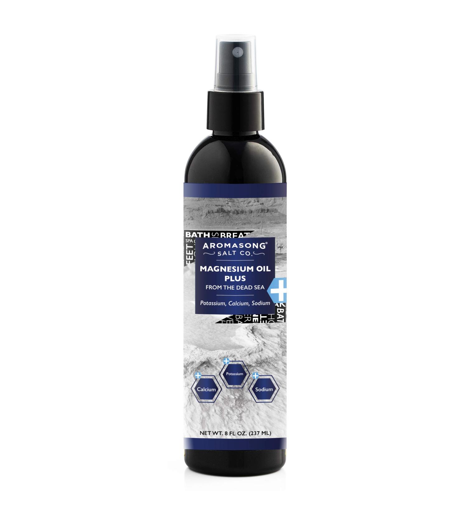 Aromasong Extra Strength Ultra-Pure Magnesium Spray - 8 Oz, 23mg Magnesium, for Headache and Leg Relief - Buy Online on GoSupps.com
