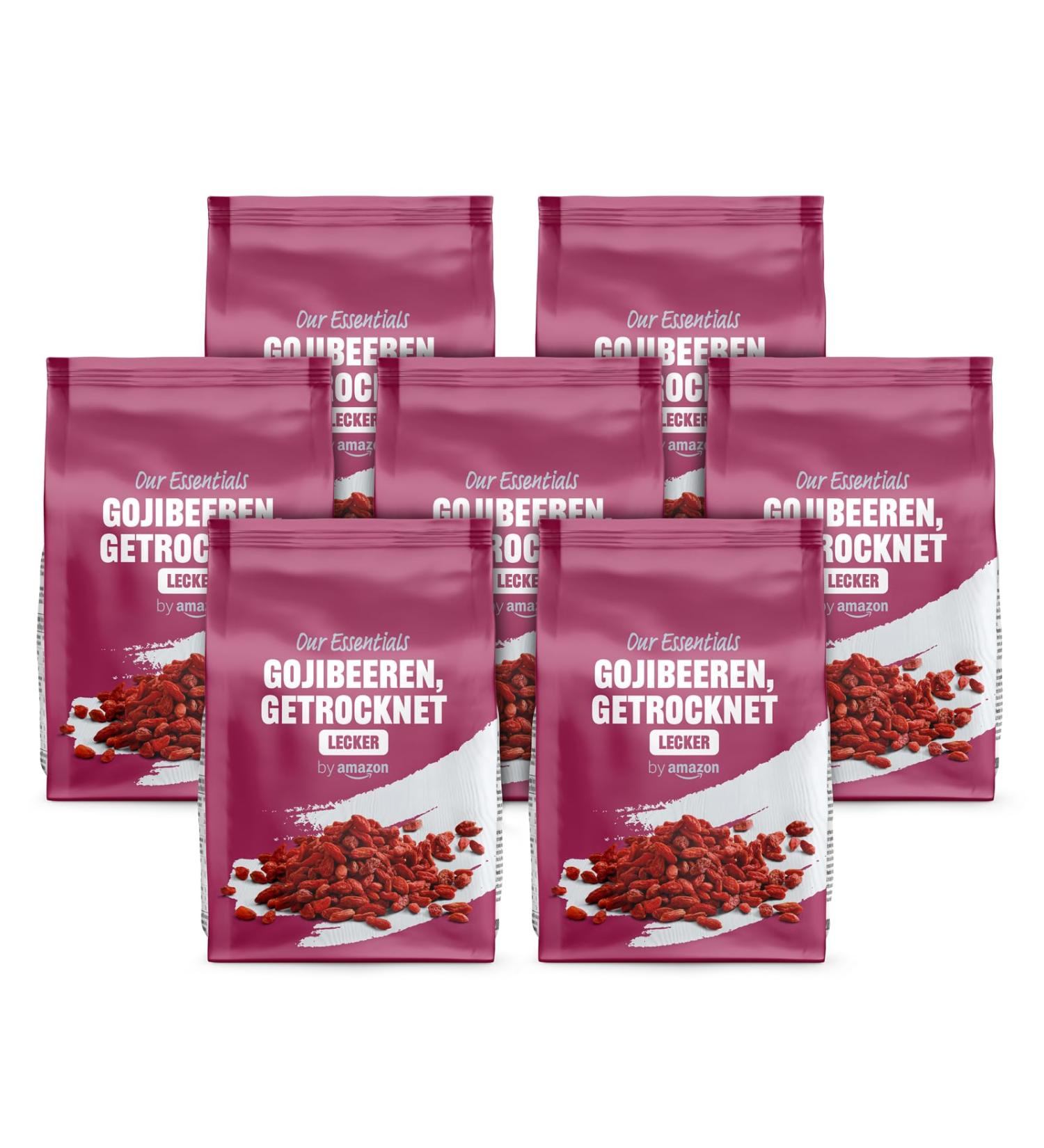 Buy Dried Goji Berries by Amazon - 6 x 200g | Premium Superfood for International Shipping - Buy Online on GoSupps.com