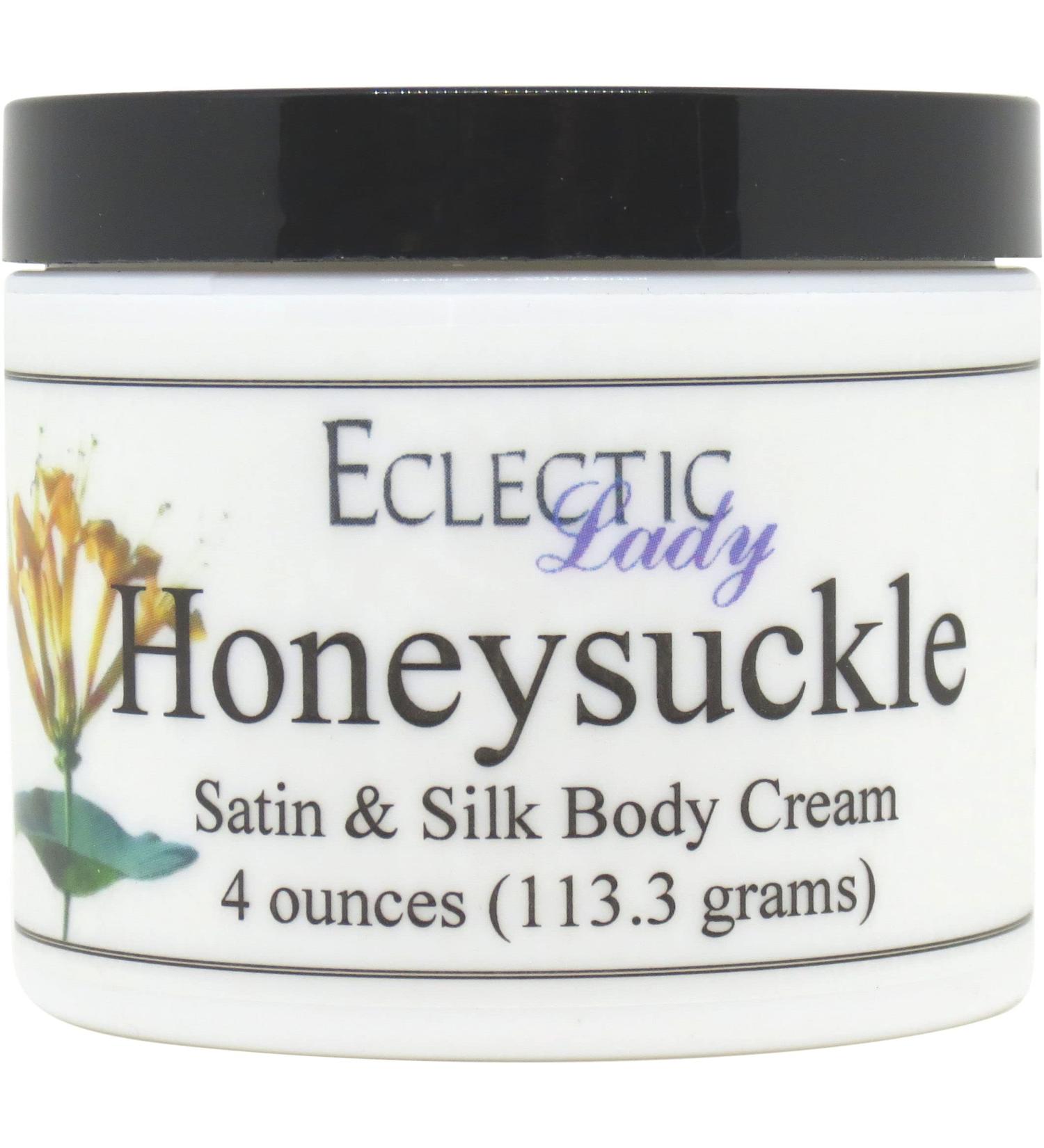 Eclectic Lady Honeysuckle Body Cream - 4oz Satin & Silk Lotion with Shea Butter Aloe & Vitamin E - Handcrafted in the USA Phthalate-Free - Ideal Gift for Women - Buy Online on GoSupps.com