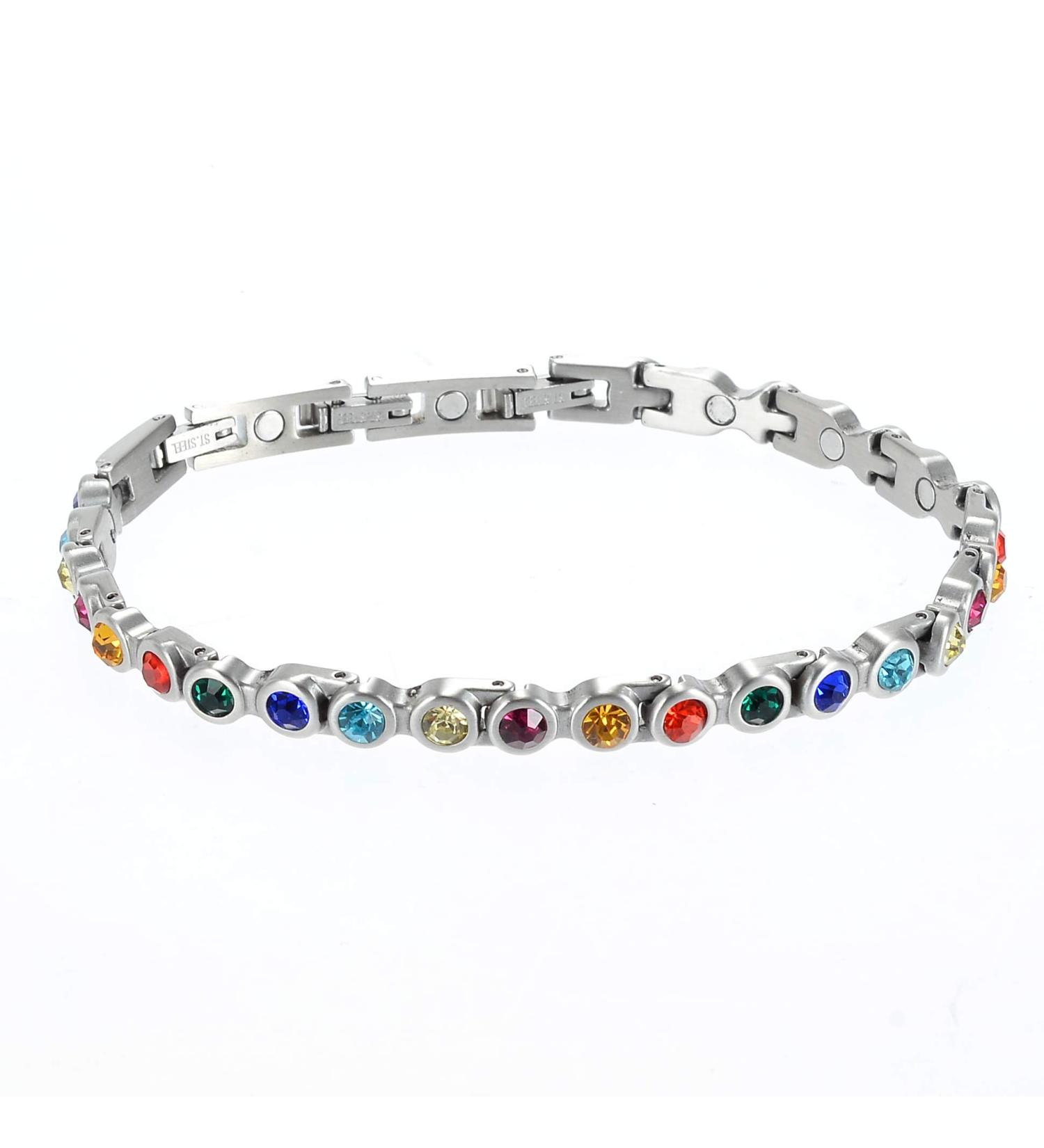 Chakra Meditation Energy Bracelet | 7 Color Swarovski Crystals | Handmade Magnetix Design | Energetix 4you S/M | International Shipping Available - Buy Online on GoSupps.com