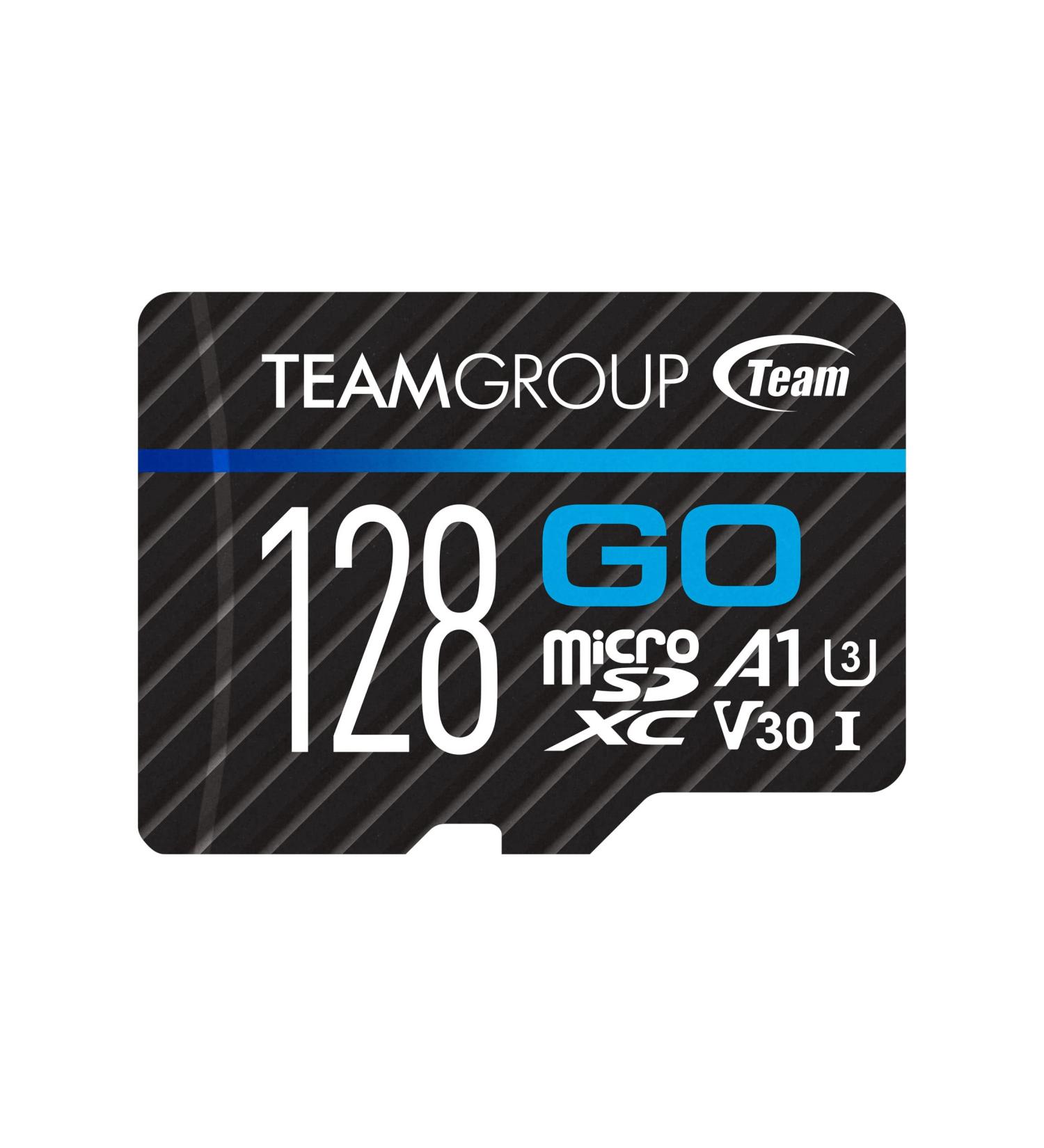TEAMGROUP GO Card 128GB Micro SDXC UHS-I U3 V30 - High Speed Flash Memory Card for GoPro, Drone, Action Cameras - Nintendo-Switch Compatible - Ideal for Sports & 4K Shooting - Buy Online on GoSupps.com