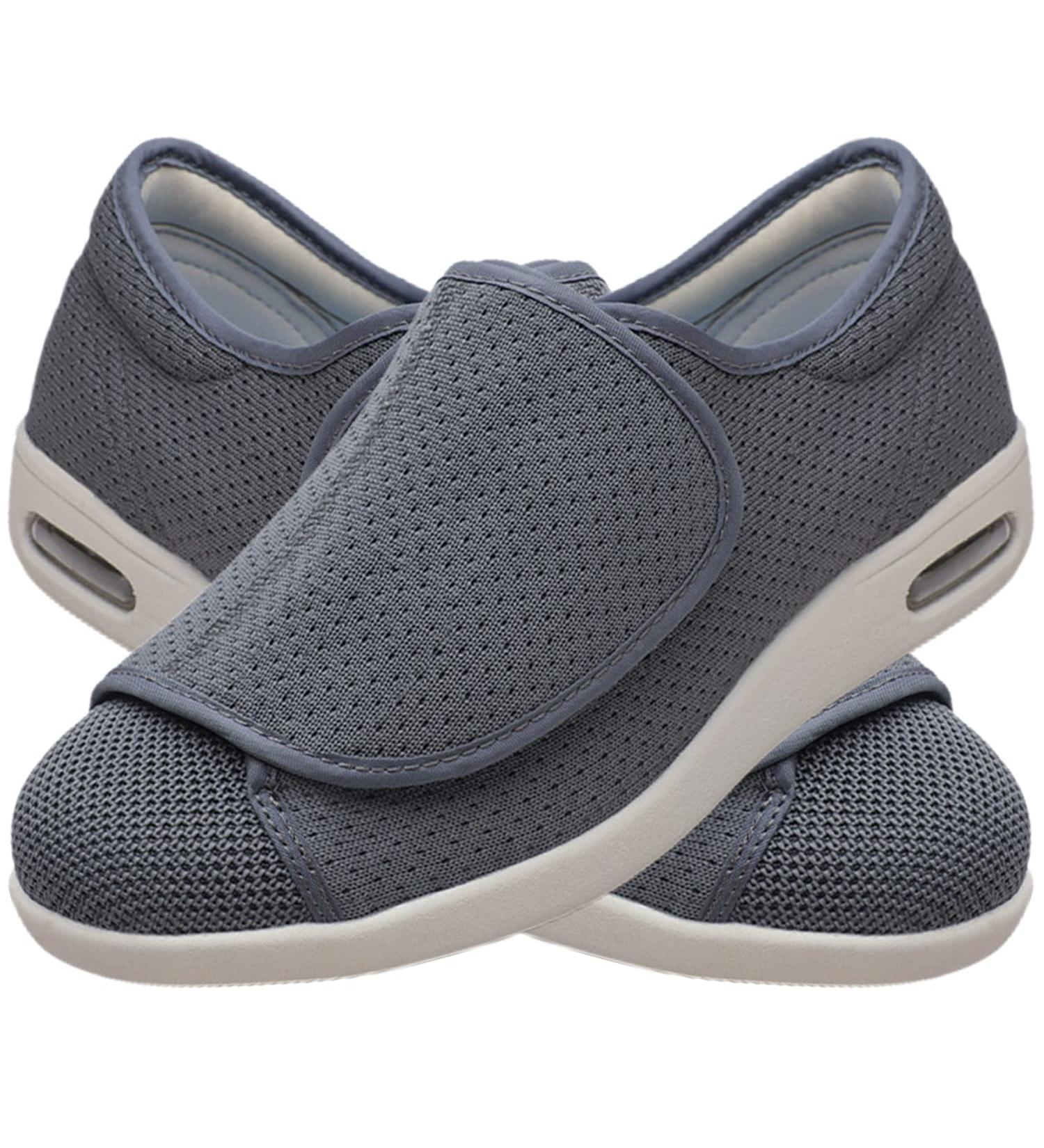 LGZY Mens Extra Wide Fit Diabetic Shoes - Adjustable Walking Shoes for Elderly with Arthritis, Edema, and Swollen Feet - Size F 40 EU - Buy Online on GoSupps.com