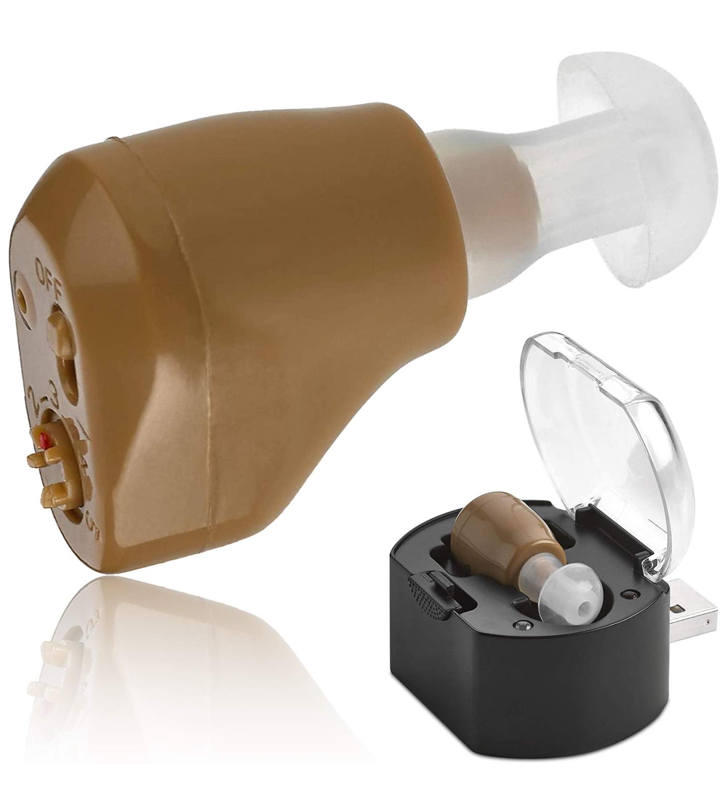 MEDca ITE Mini Ear Rechargeable Hearing Aid Discreet & Lightweight for Comfortable All-Day Use - Buy Online on GoSupps.com