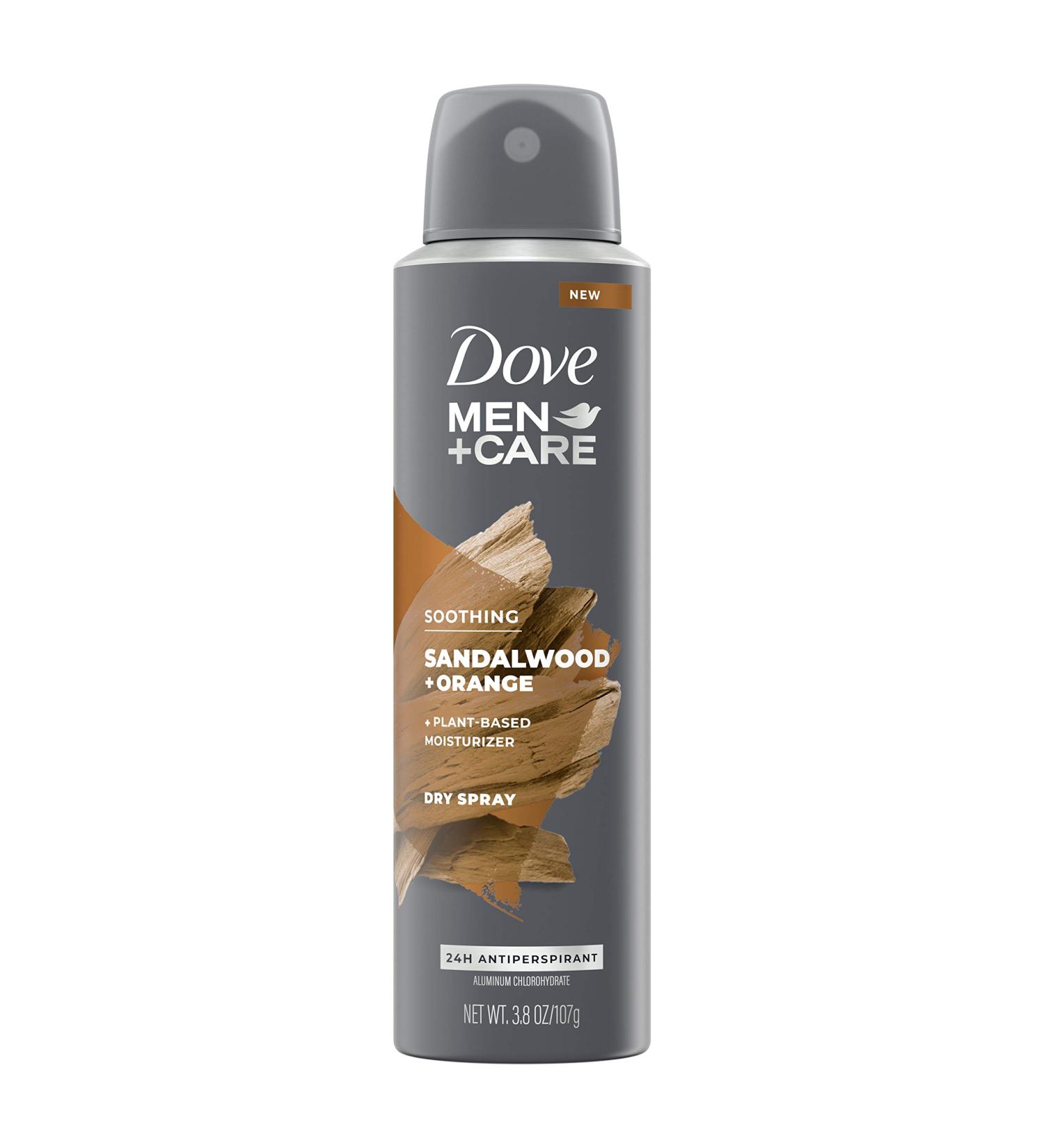 Dove Men+Care Antiperspirant Dry Spray Deodorant Sandalwood & Orange 48hr Protection 3.8oz - Buy Online on GoSupps.com