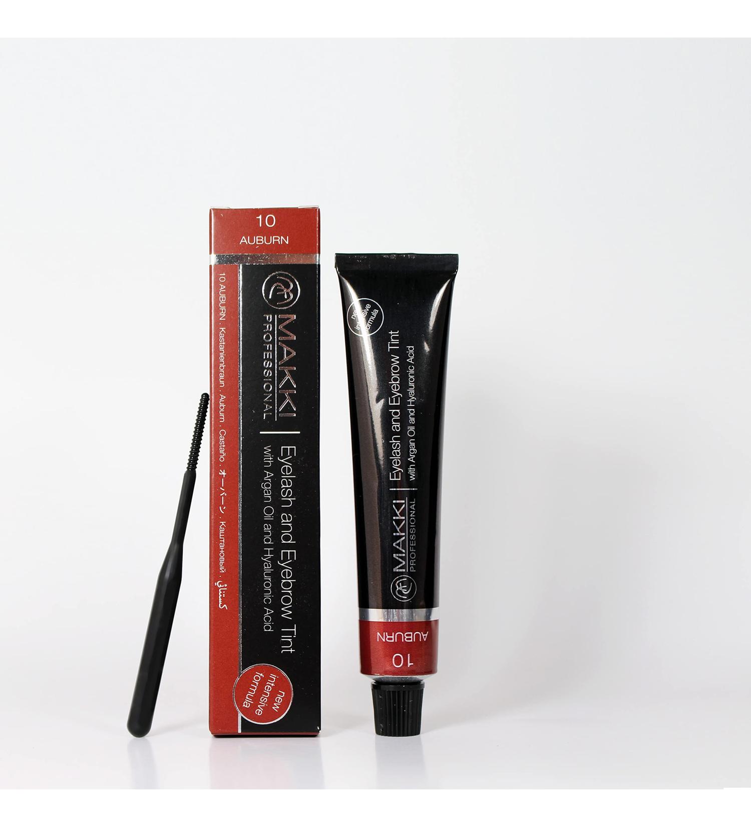 10 x Auburn Makki Professional Eyelash & Eyebrow Tint with Argan Oil & Hyaluronic Acid - International Shipping Available - Buy Online on GoSupps.com